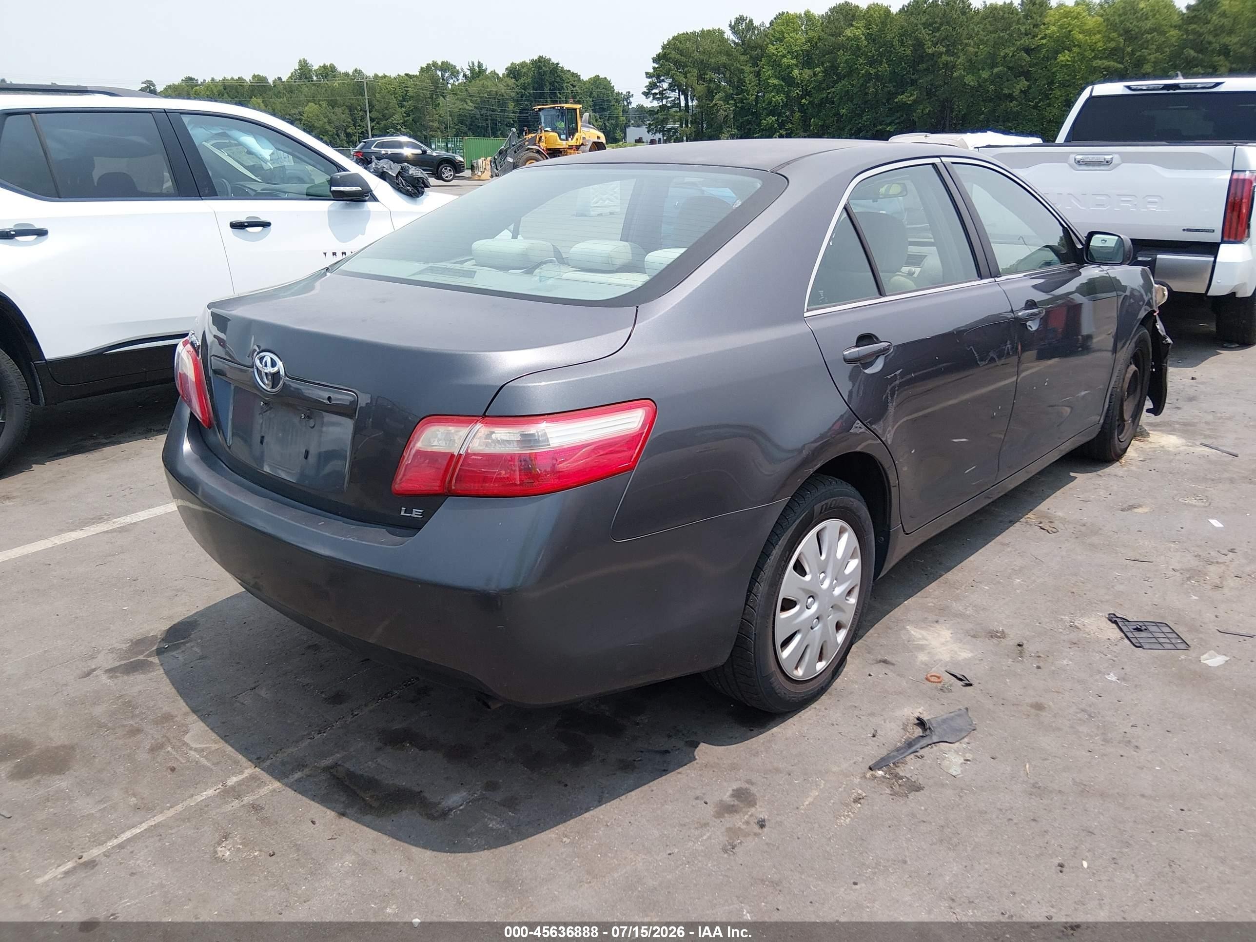 2008 Toyota Camry Le Gray vin: 4T1BE46K58U783049