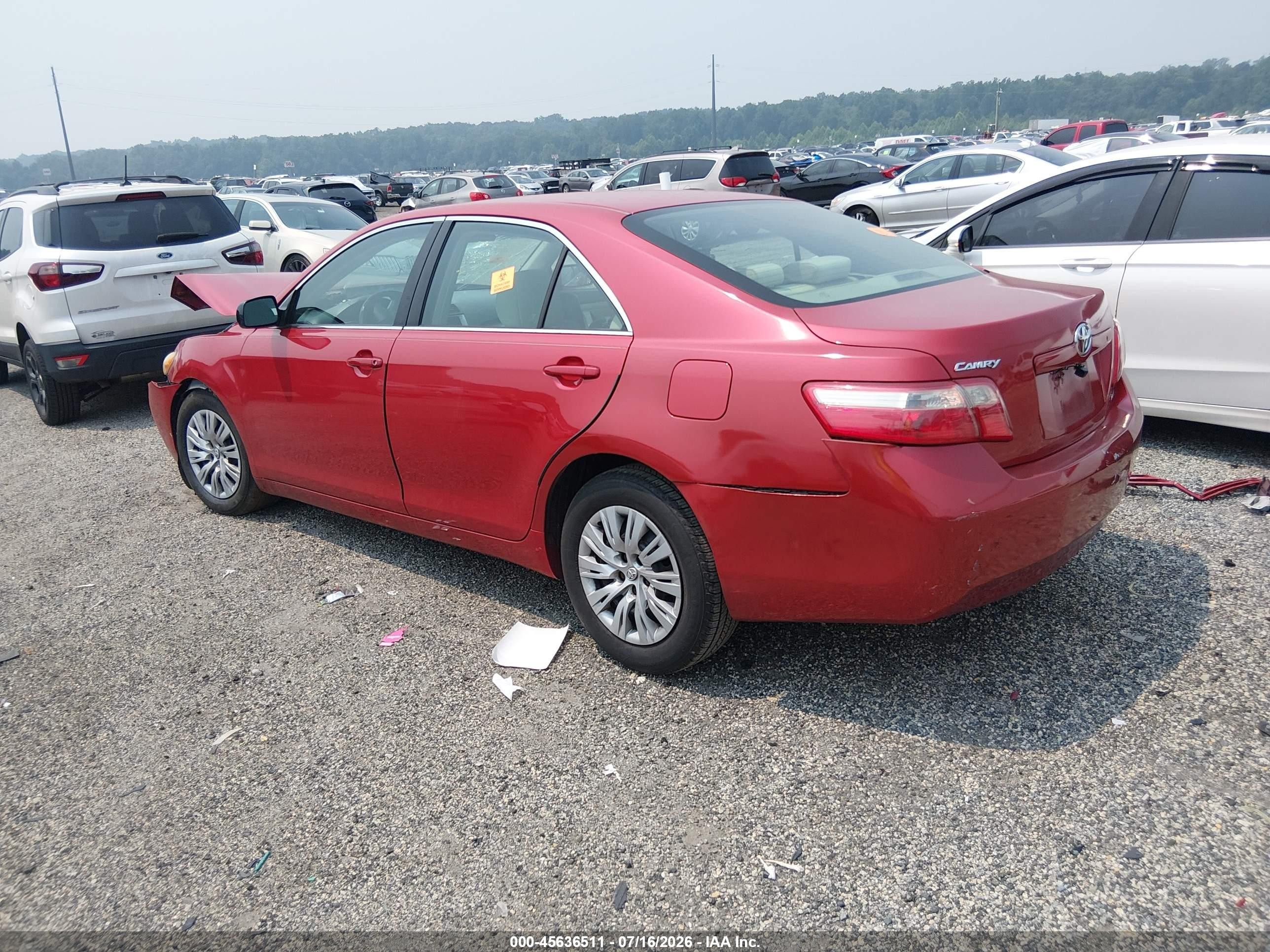 2009 Toyota Camry Le Red vin: 4T1BE46K59U368508