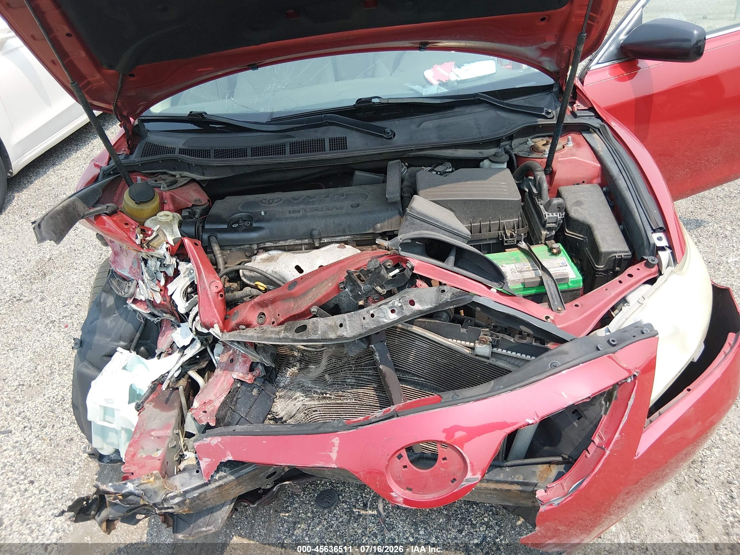2009 Toyota Camry Le Red vin: 4T1BE46K59U368508