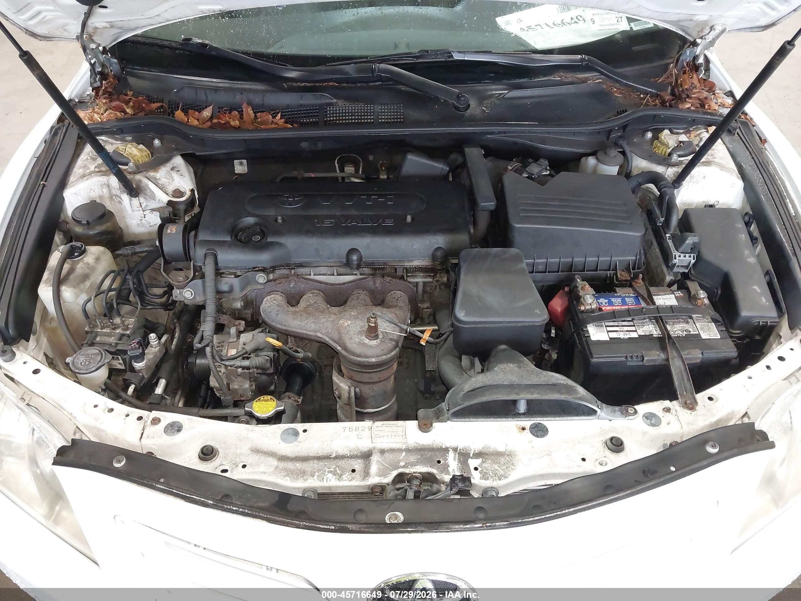 2009 Toyota Camry Le Белый vin: 4T1BE46K59U918452