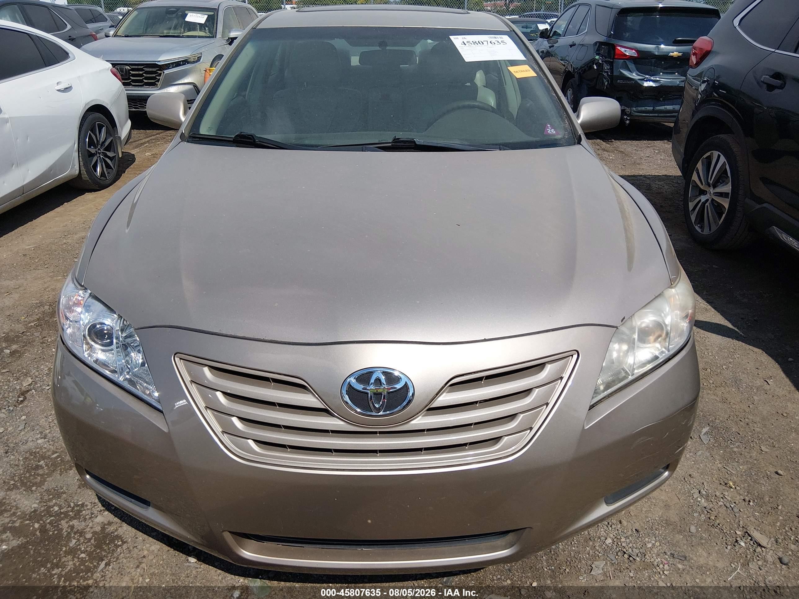 2007 Toyota Camry Le Gold vin: 4T1BE46K67U038602