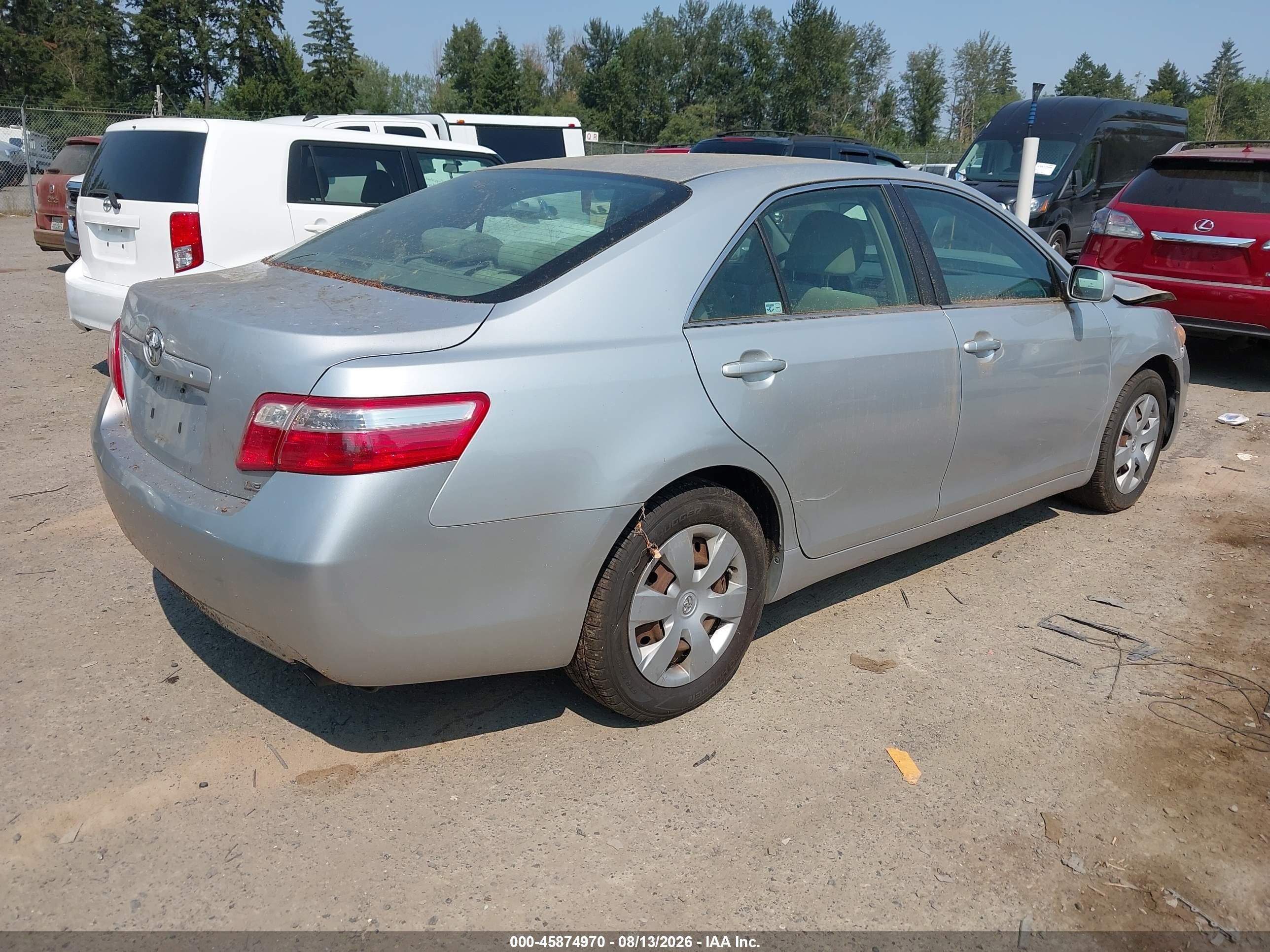 2007 Toyota Camry Le Серебряный vin: 4T1BE46K67U062835