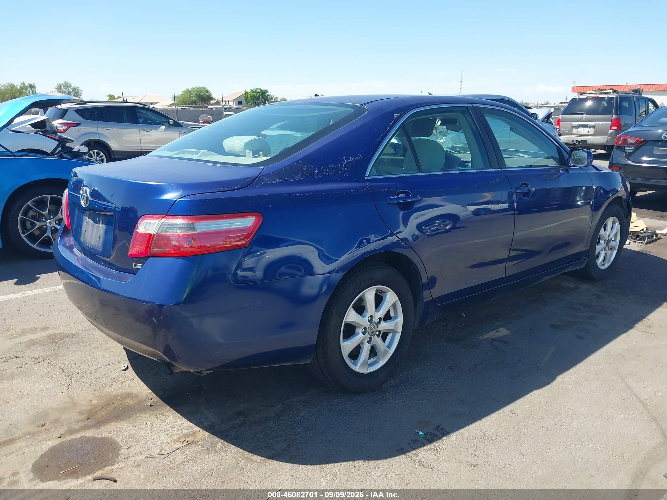 2007 Toyota Camry Le Blue vin: 4T1BE46K67U079988