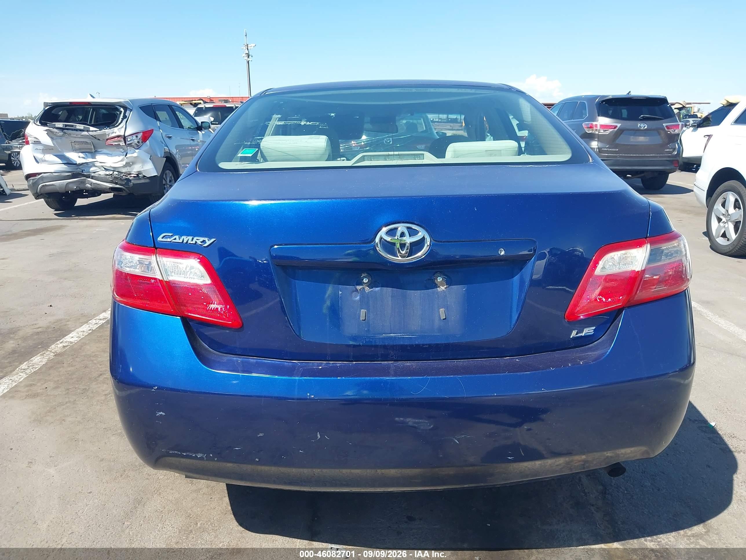 2007 Toyota Camry Le Blue vin: 4T1BE46K67U079988