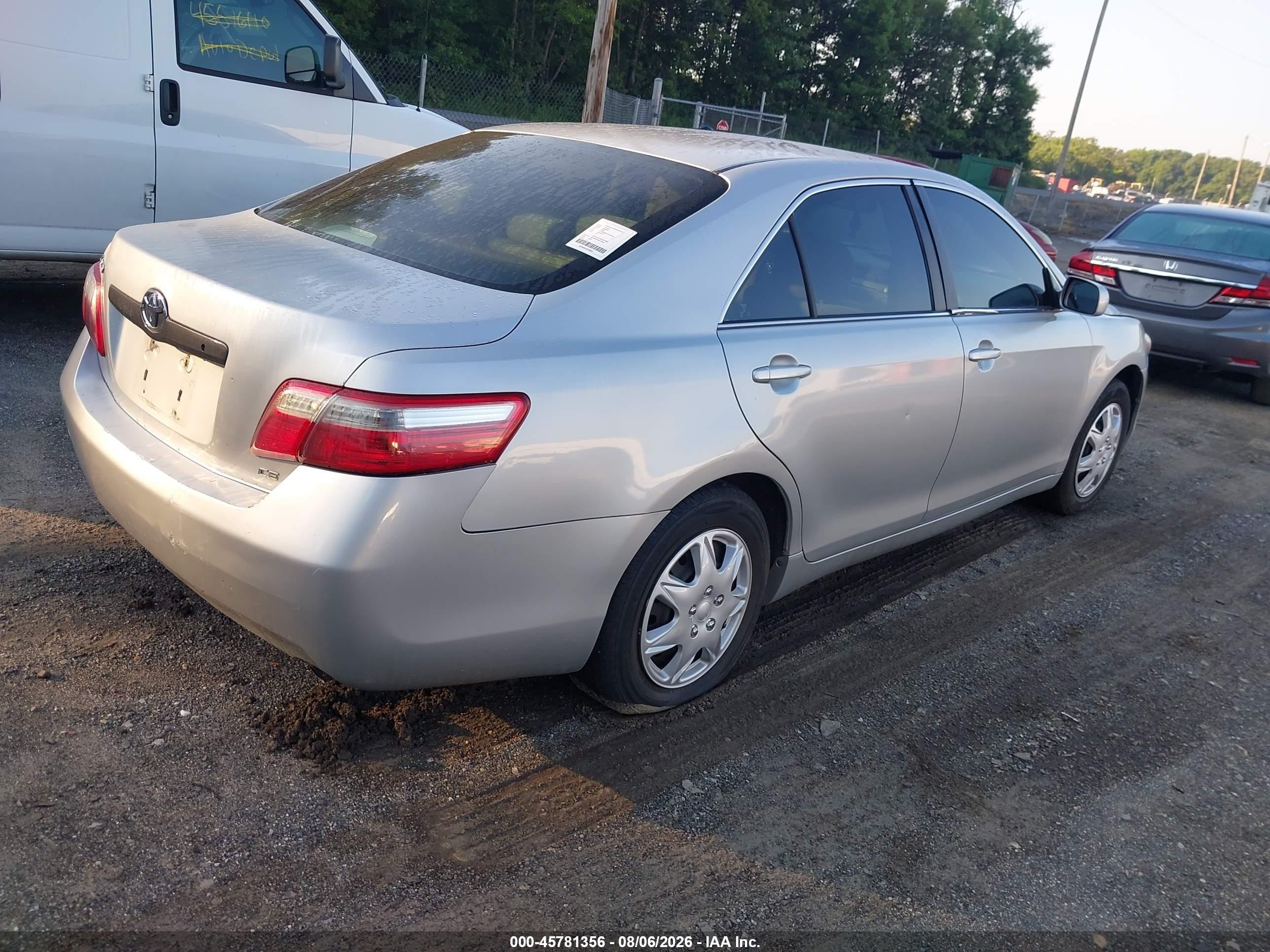 2007 Toyota Camry Le Серый vin: 4T1BE46K67U533446