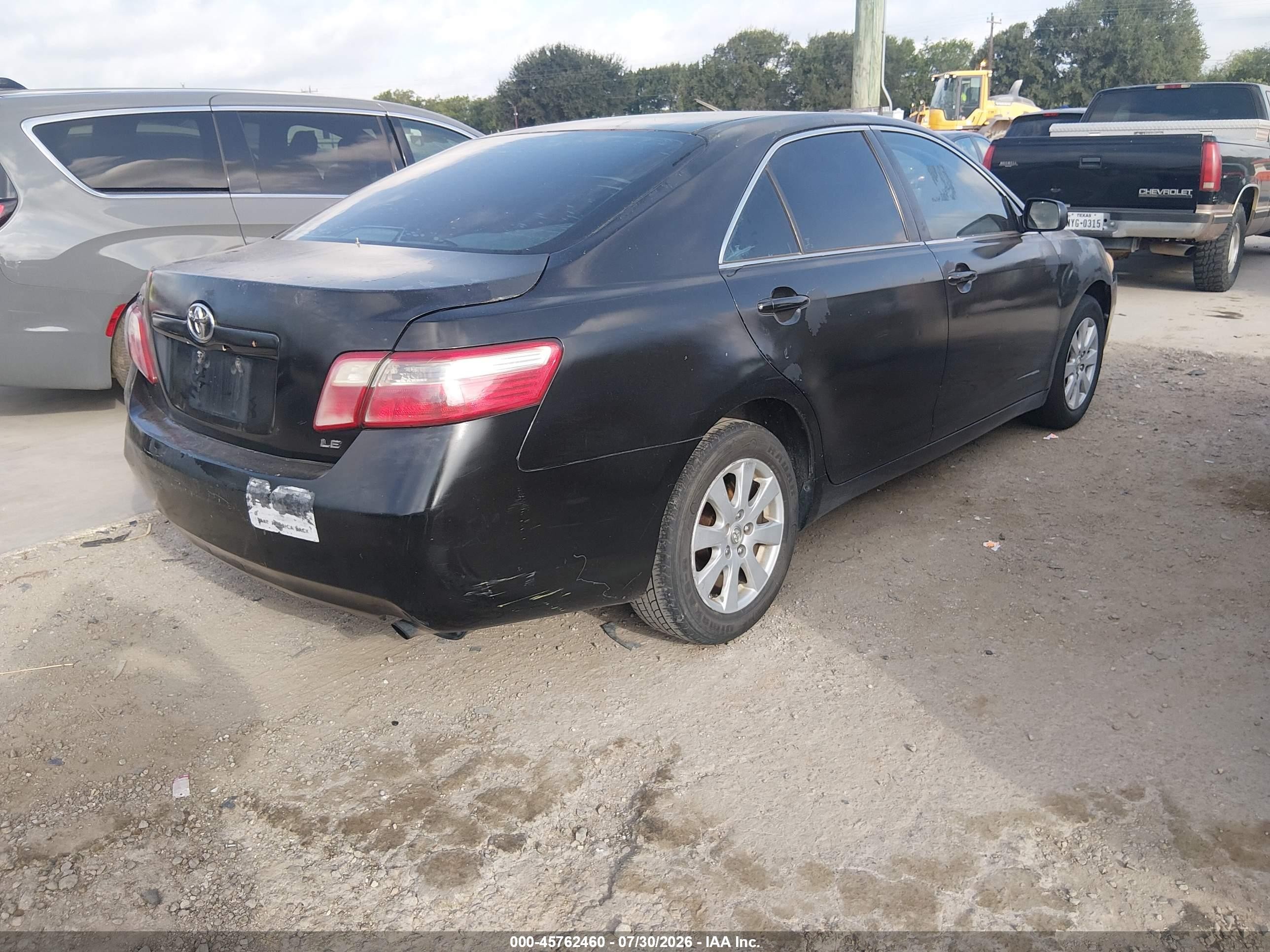 2007 Toyota Camry Le Черный vin: 4T1BE46K67U581805