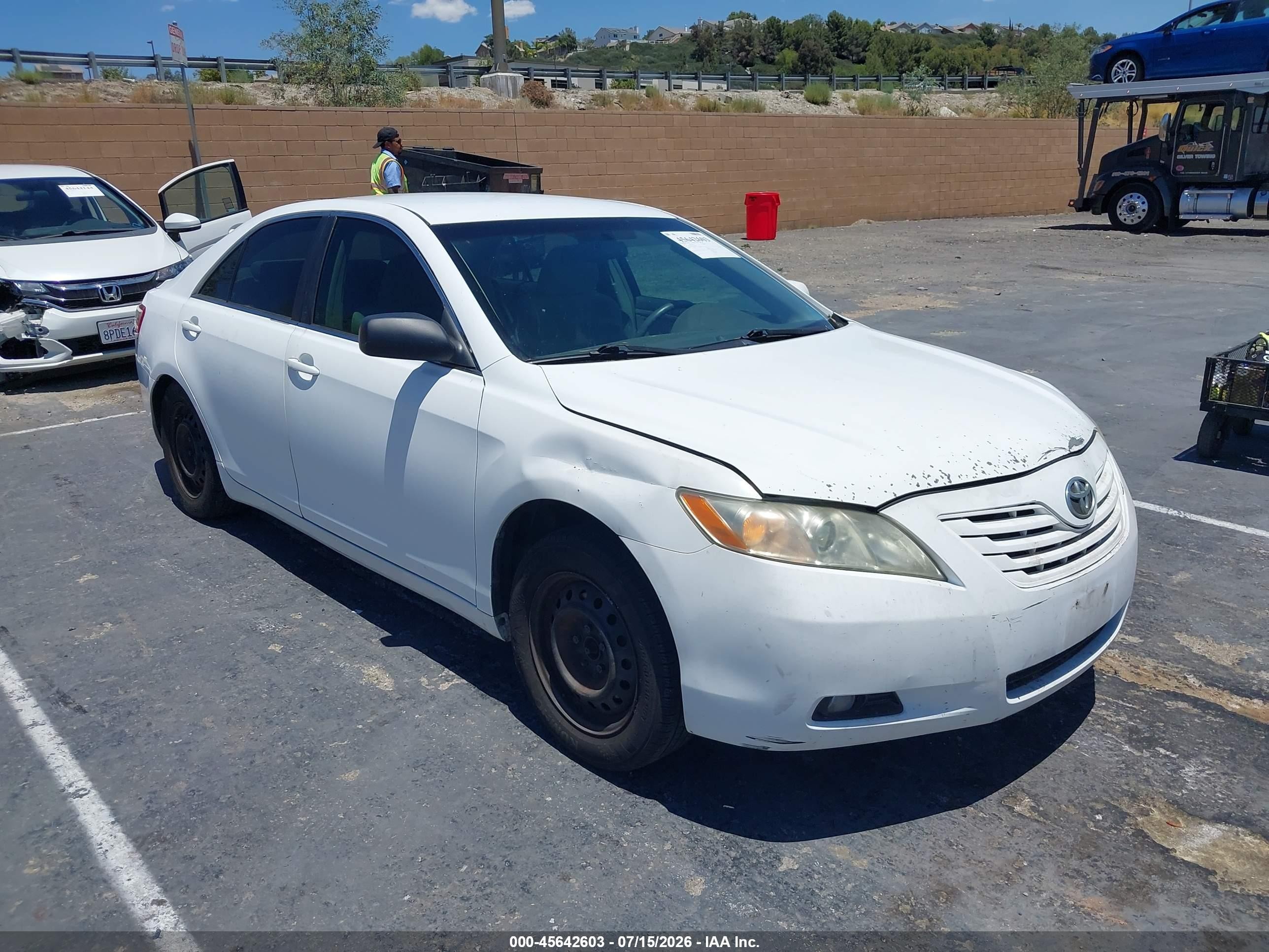 2007 Toyota Camry Le White vin: 4T1BE46K67U620344