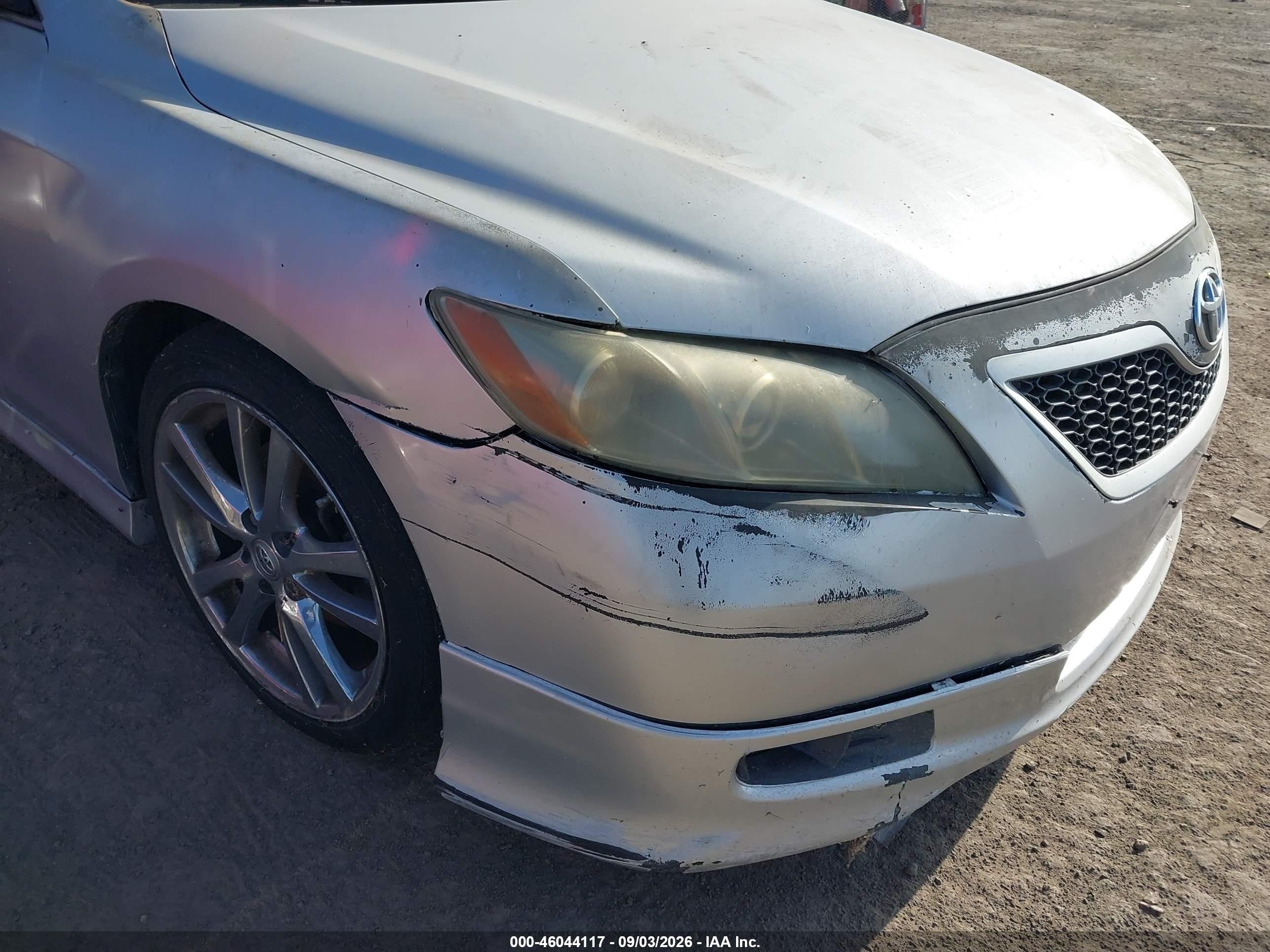 2007 Toyota Camry Se Silver vin: 4T1BE46K67U652873