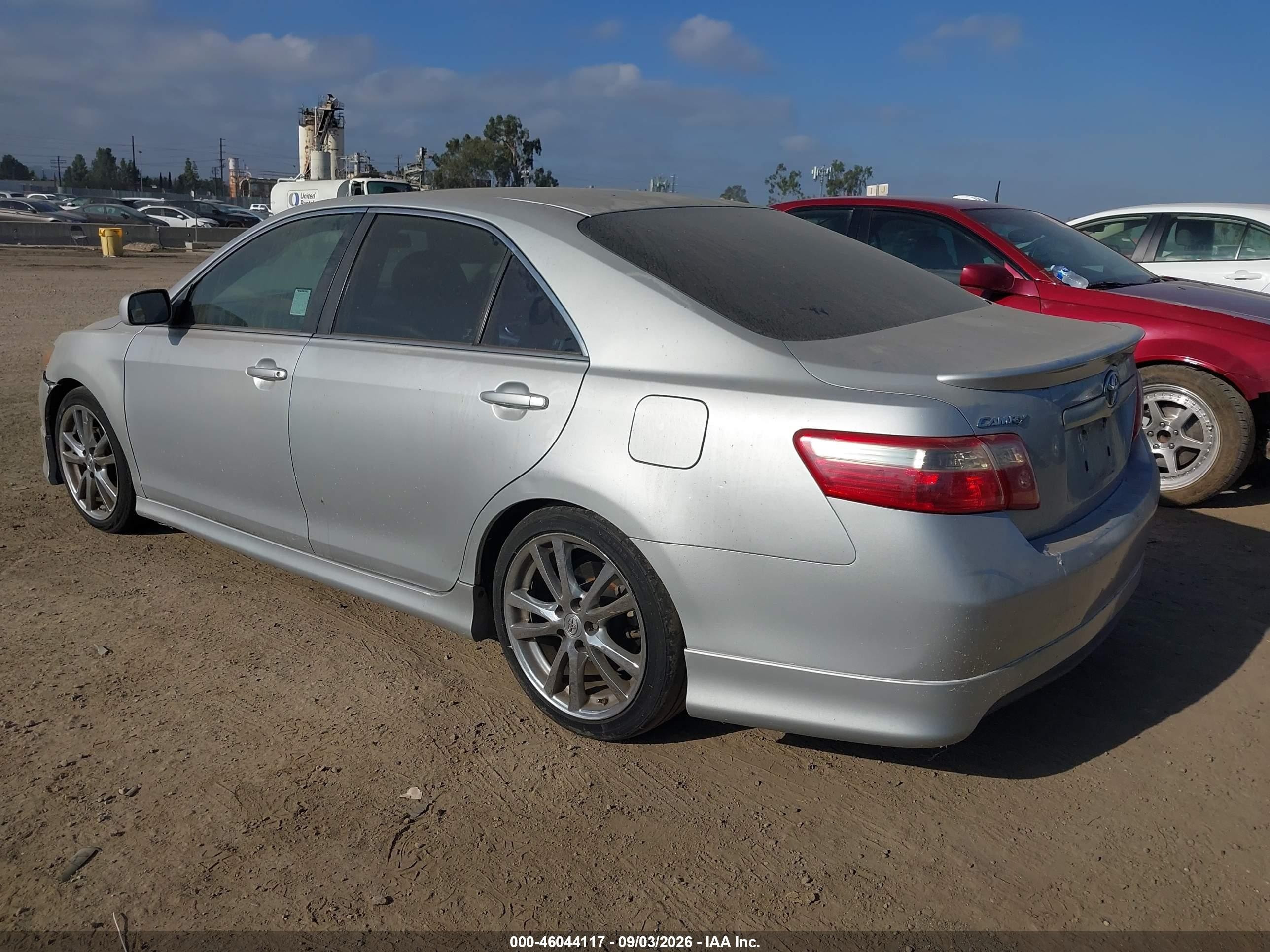 2007 Toyota Camry Se Silver vin: 4T1BE46K67U652873