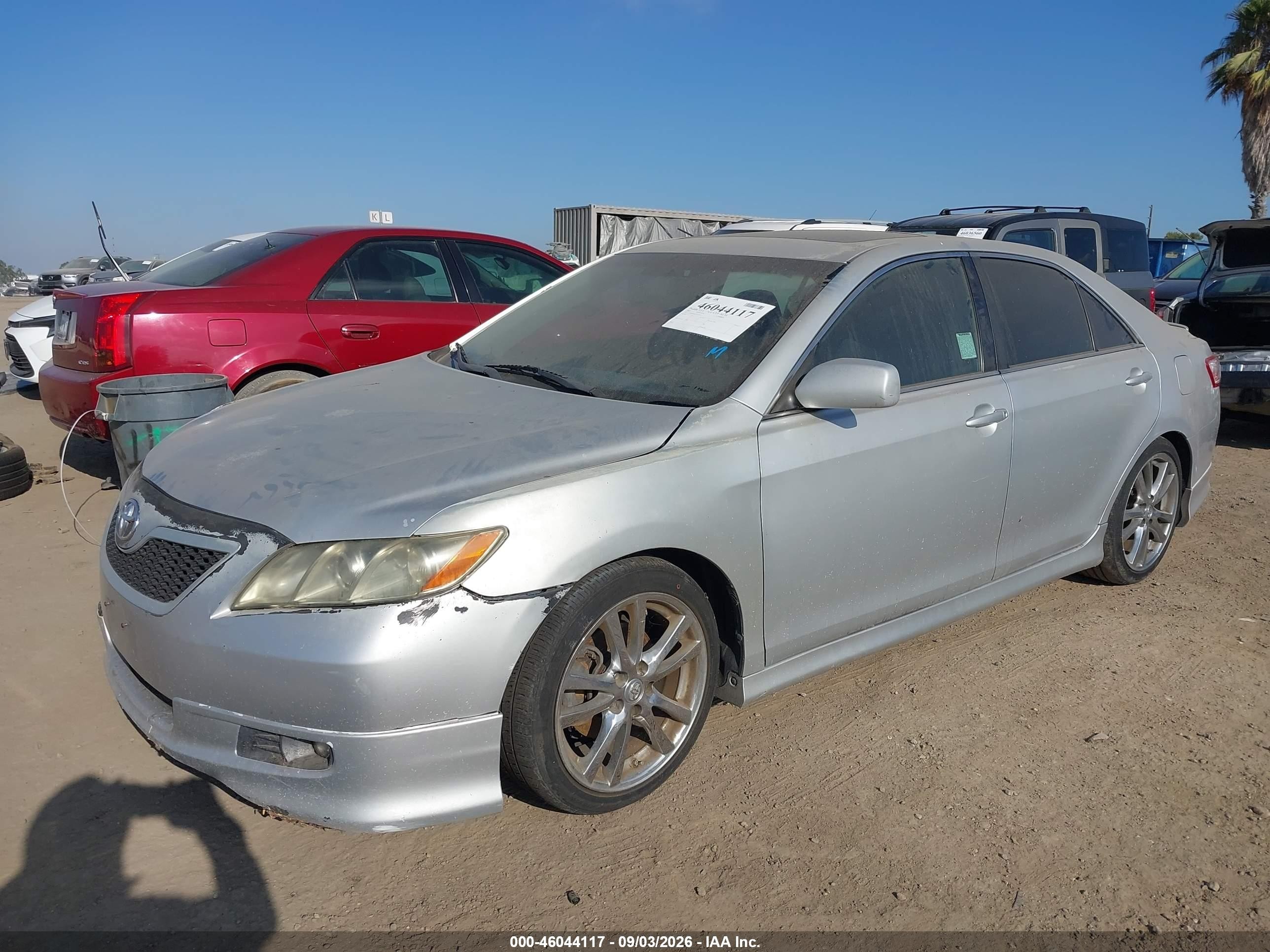 2007 Toyota Camry Se Silver vin: 4T1BE46K67U652873