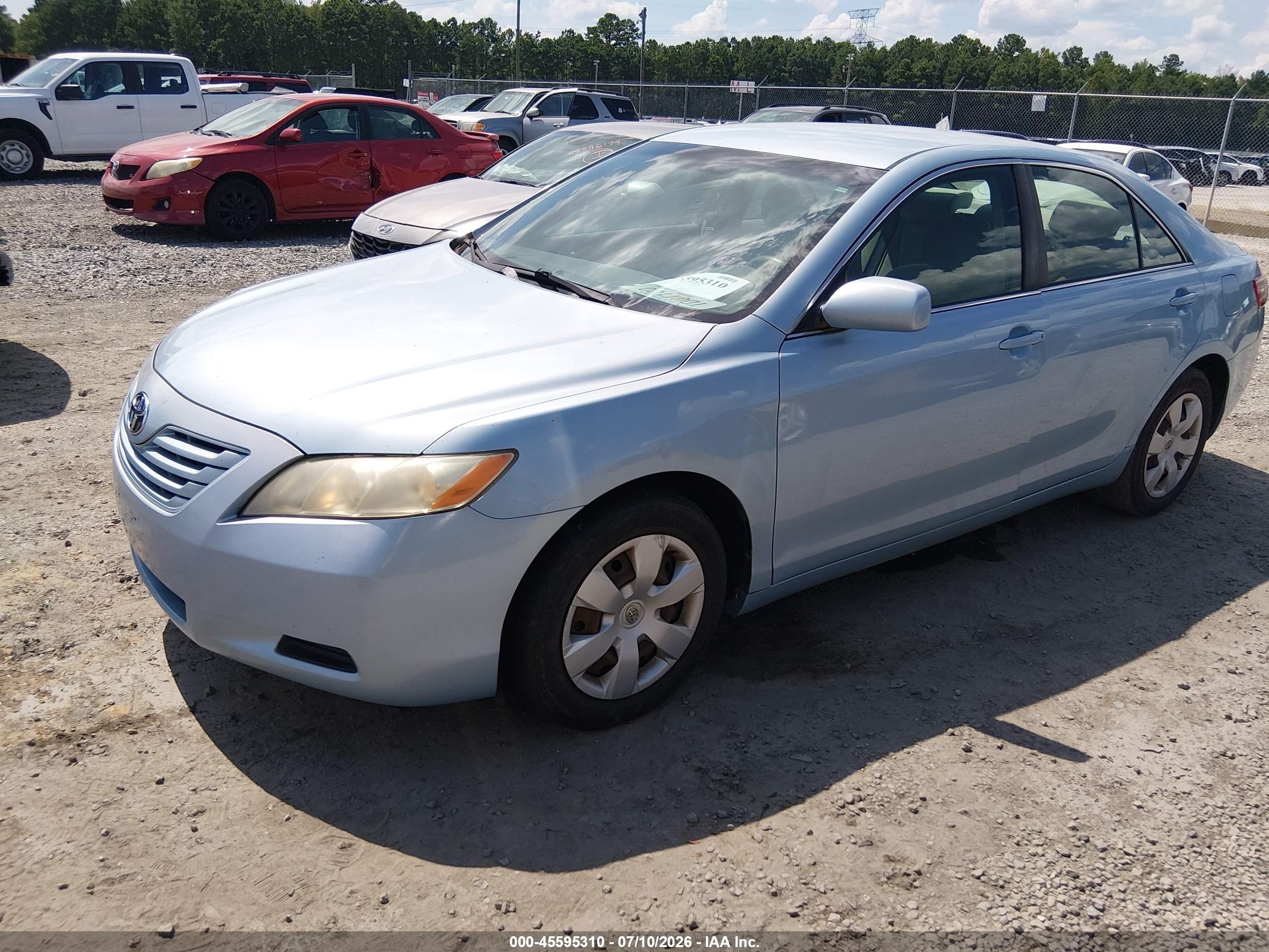 2007 Toyota Camry Le Light Blue vin: 4T1BE46K67U656552