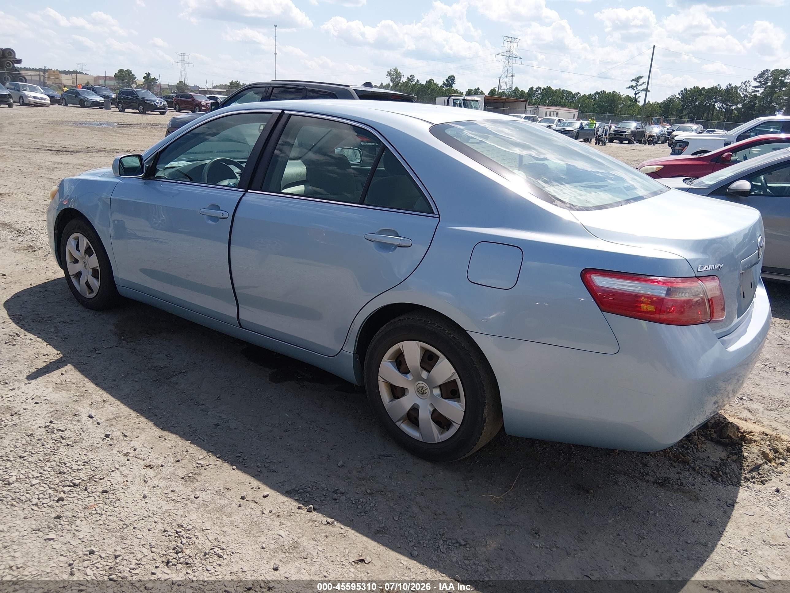 2007 Toyota Camry Le Light Blue vin: 4T1BE46K67U656552