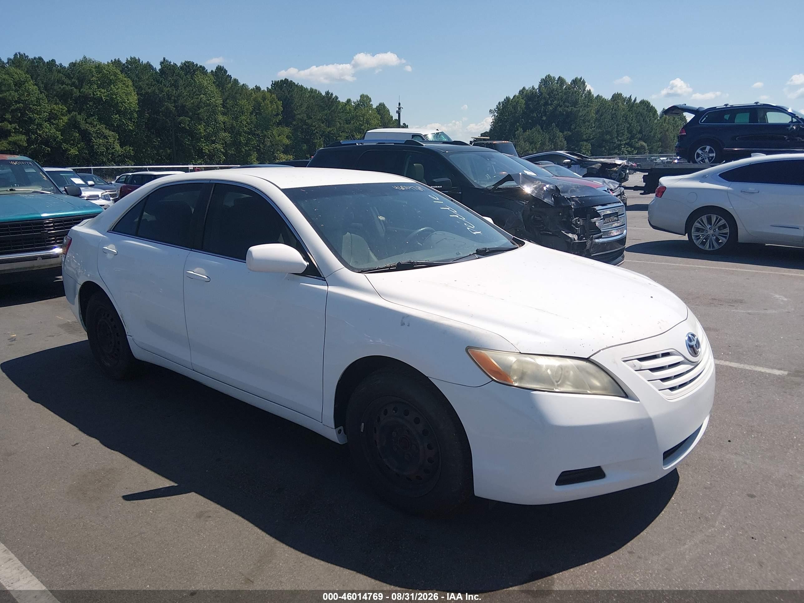 2007 Toyota Camry Le White vin: 4T1BE46K67U657796