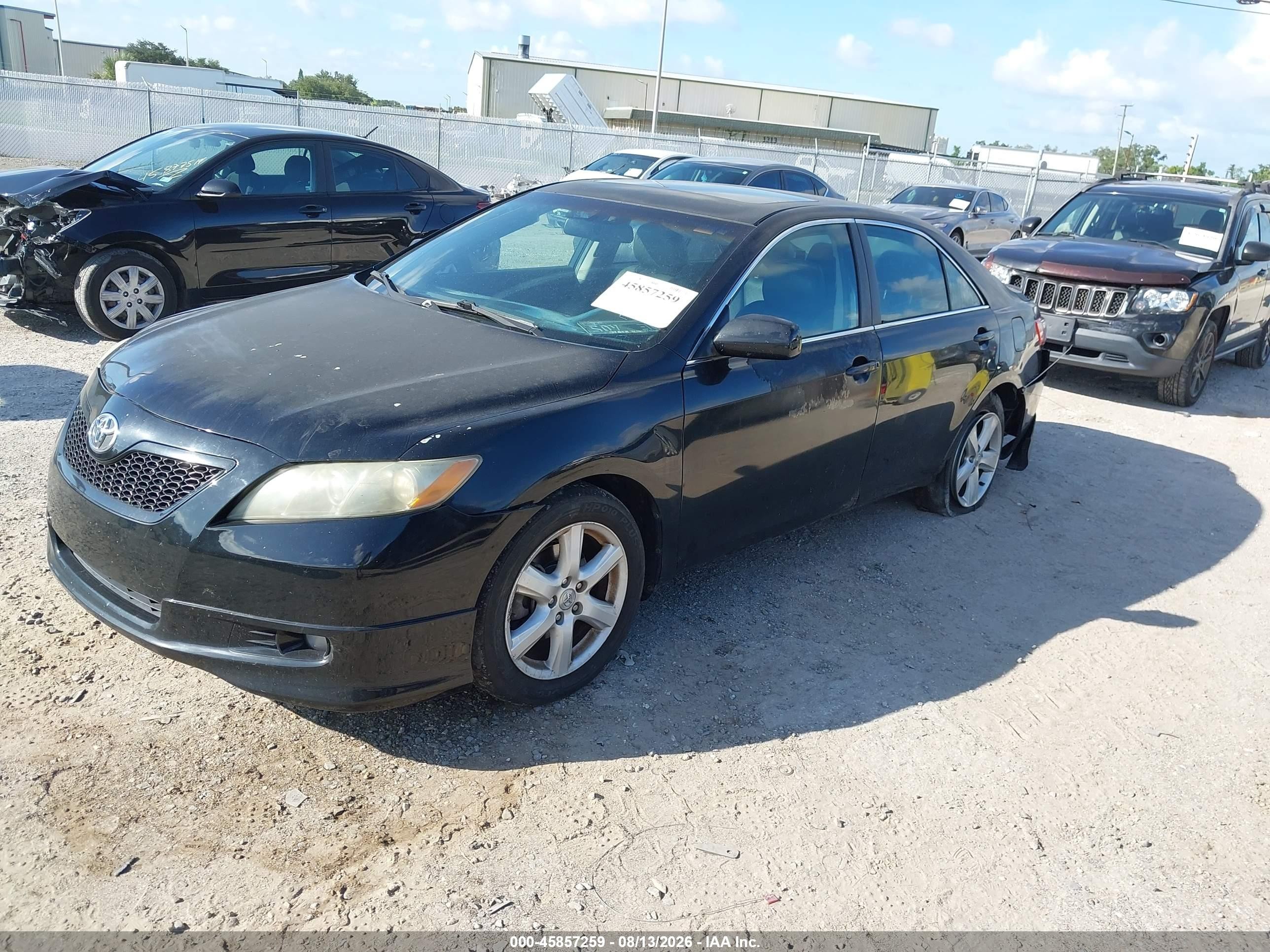 2007 Toyota Camry Se Black vin: 4T1BE46K67U709945