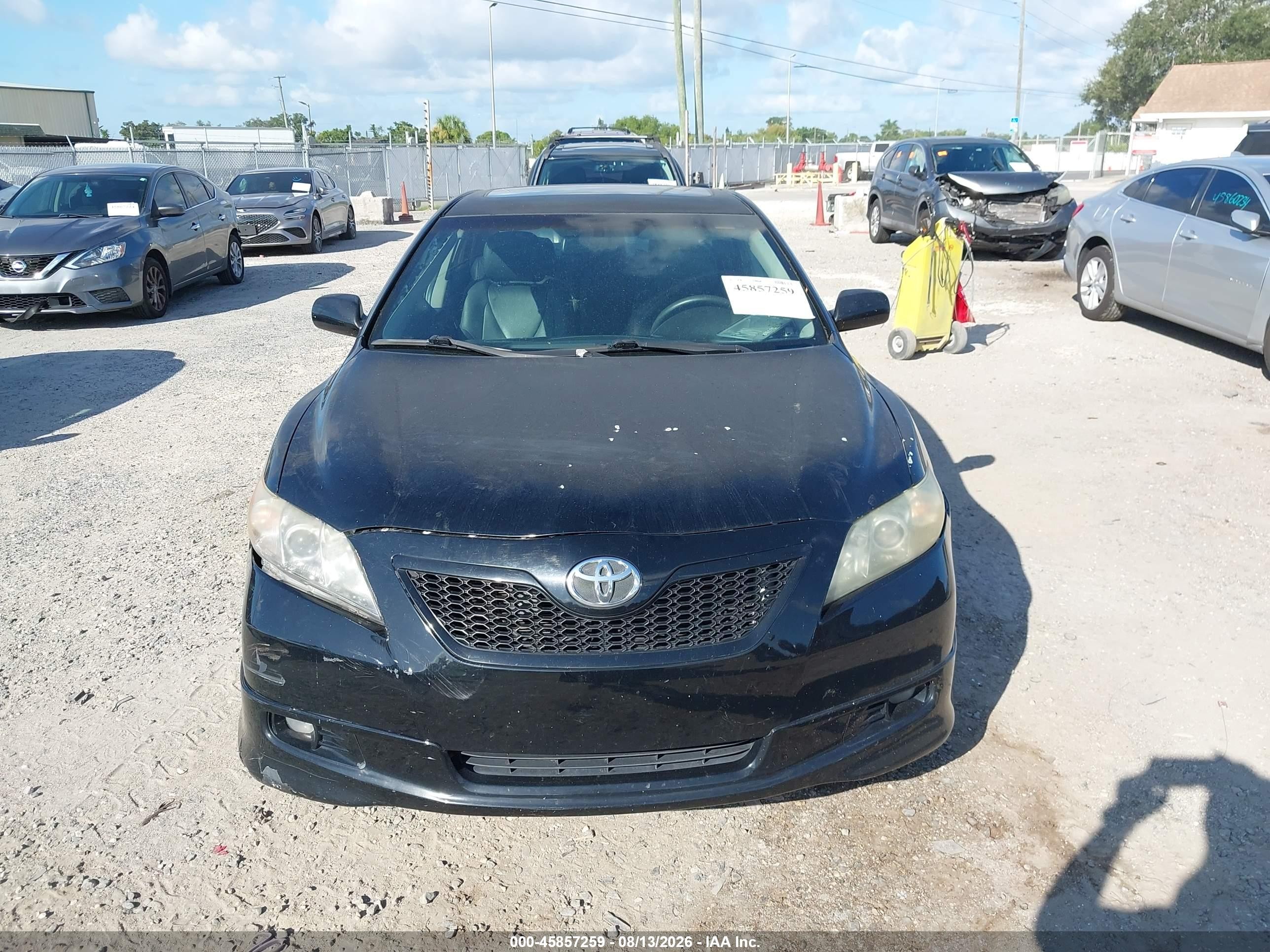 2007 Toyota Camry Se Black vin: 4T1BE46K67U709945