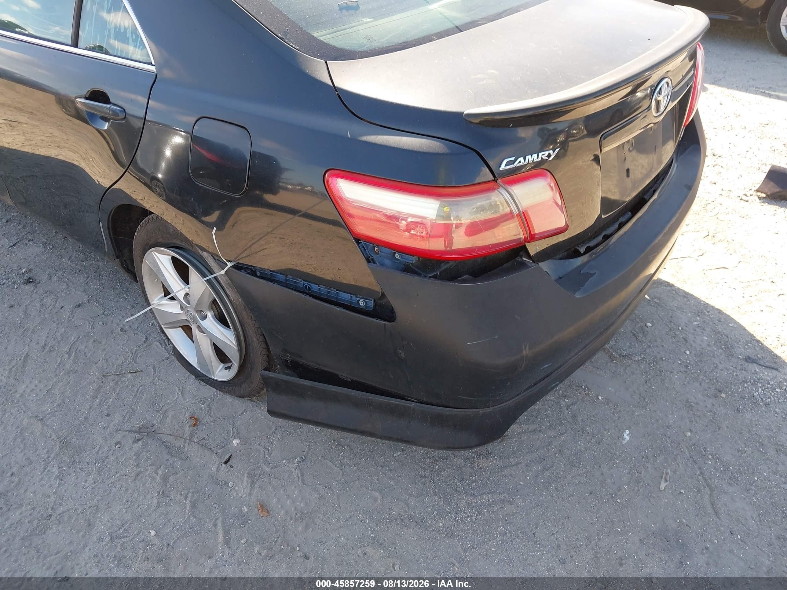 2007 Toyota Camry Se Black vin: 4T1BE46K67U709945