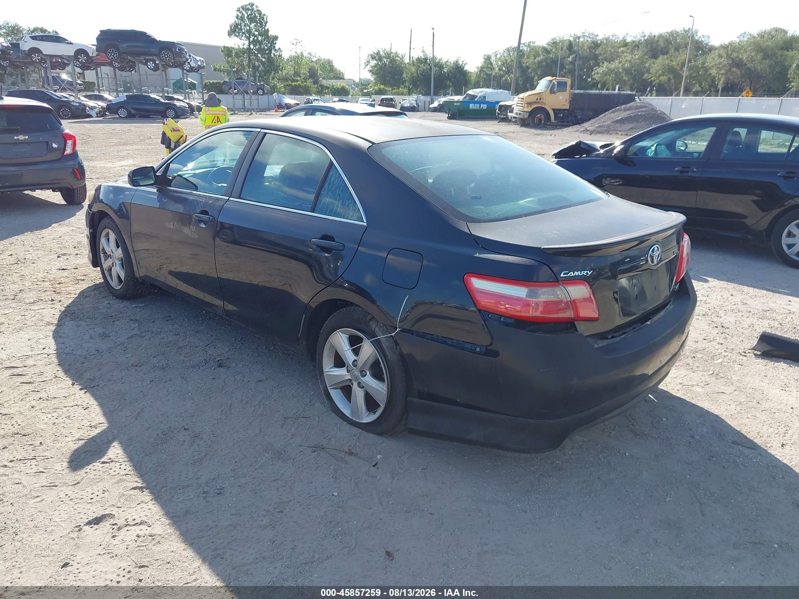 2007 Toyota Camry Se Black vin: 4T1BE46K67U709945