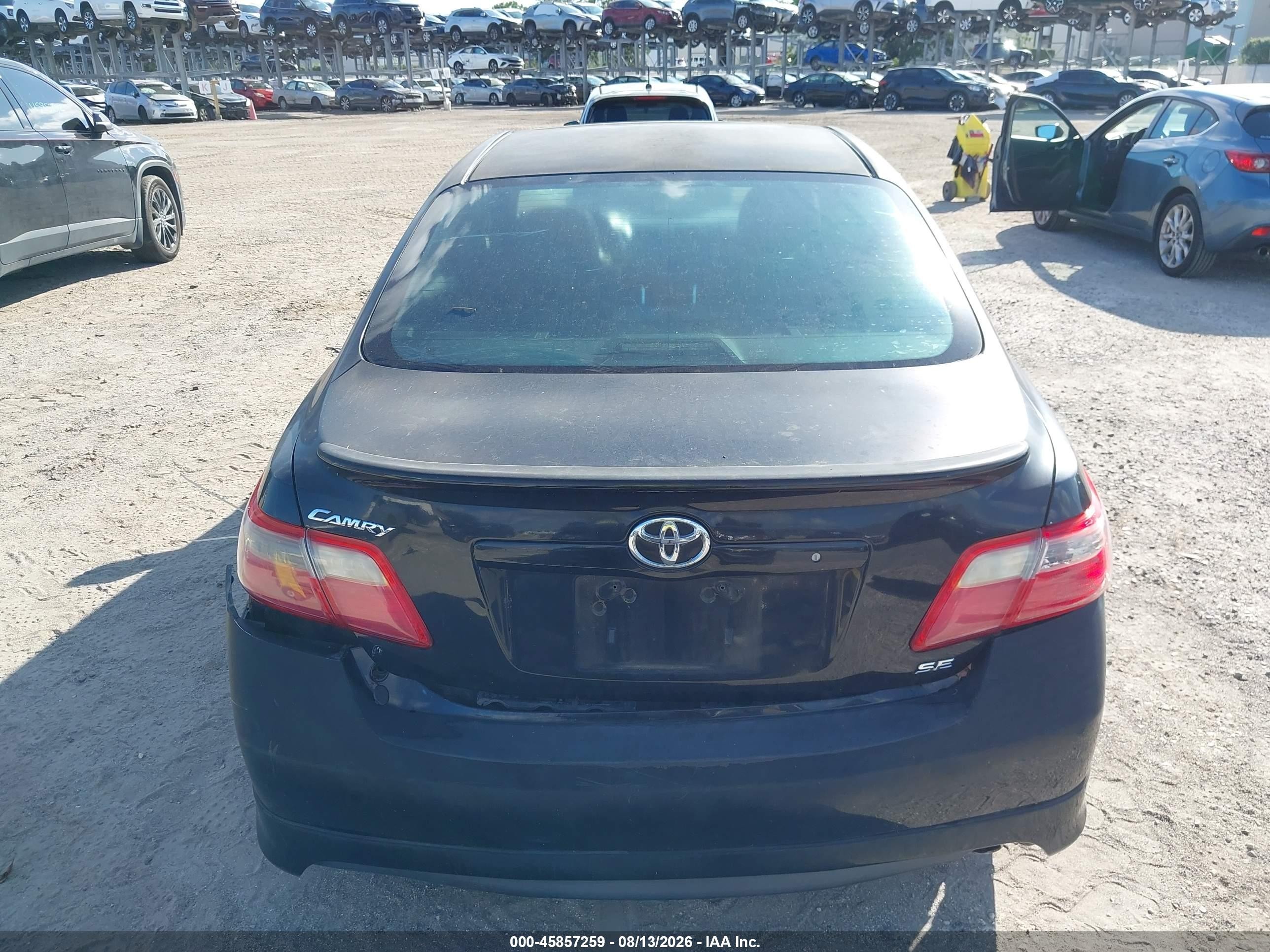 2007 Toyota Camry Se Black vin: 4T1BE46K67U709945