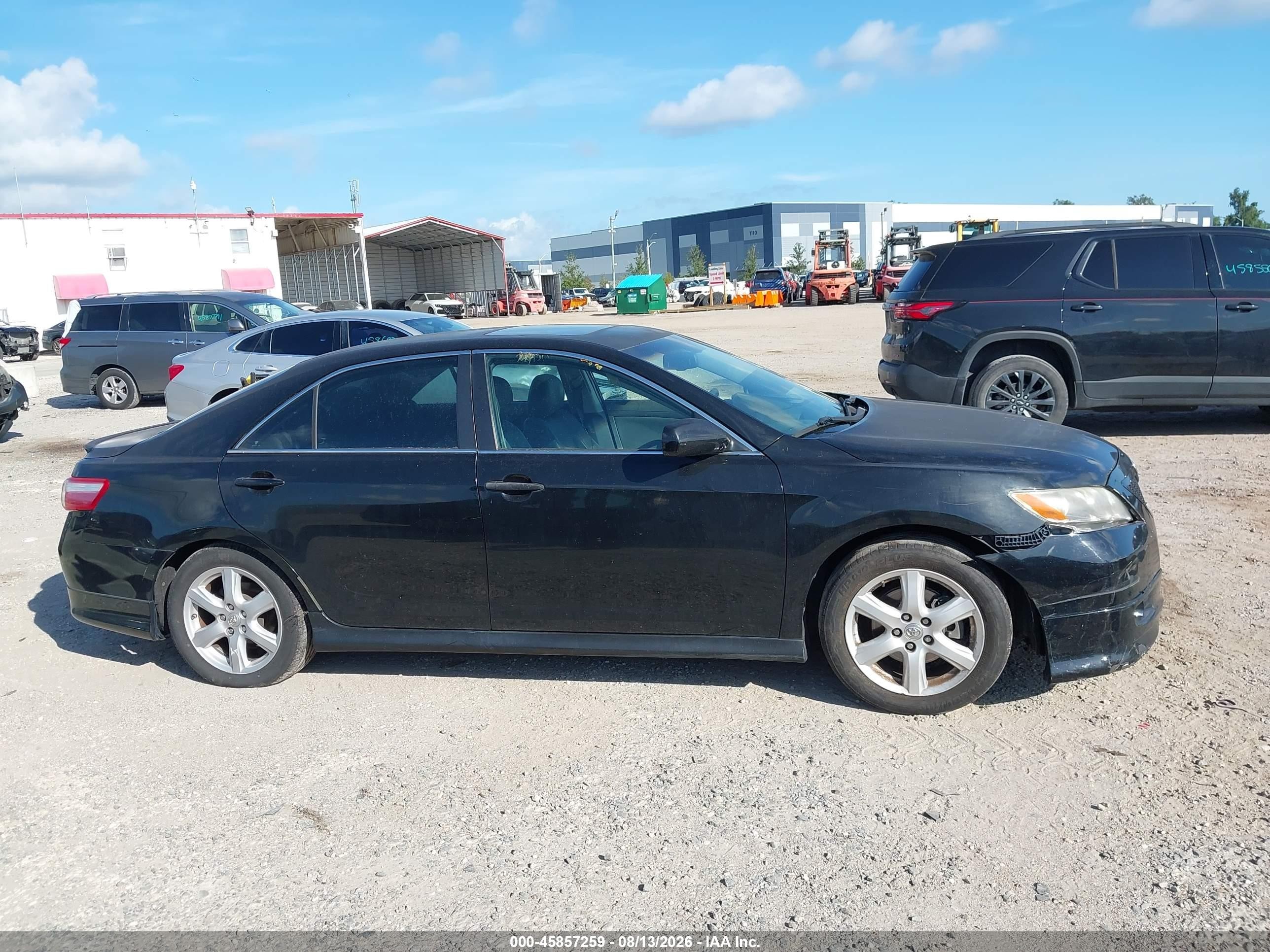 2007 Toyota Camry Se Black vin: 4T1BE46K67U709945