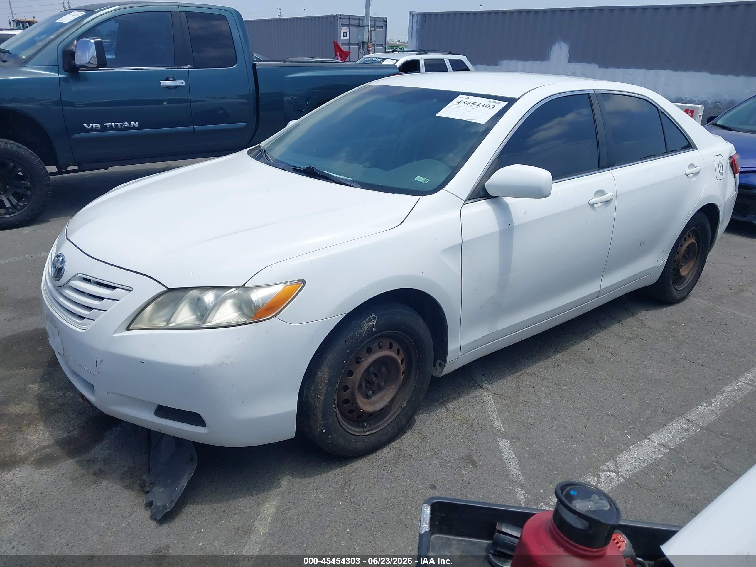 2007 Toyota Camry Le White vin: 4T1BE46K67U728463