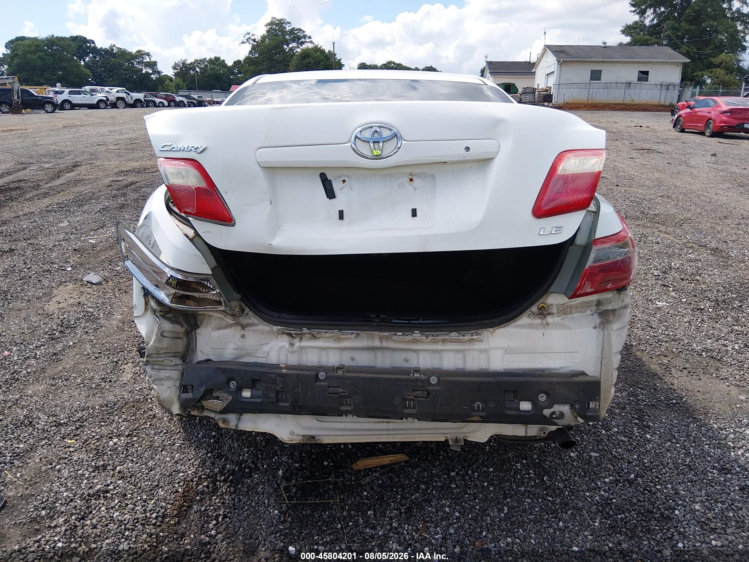 2008 Toyota Camry Le White vin: 4T1BE46K68U737116