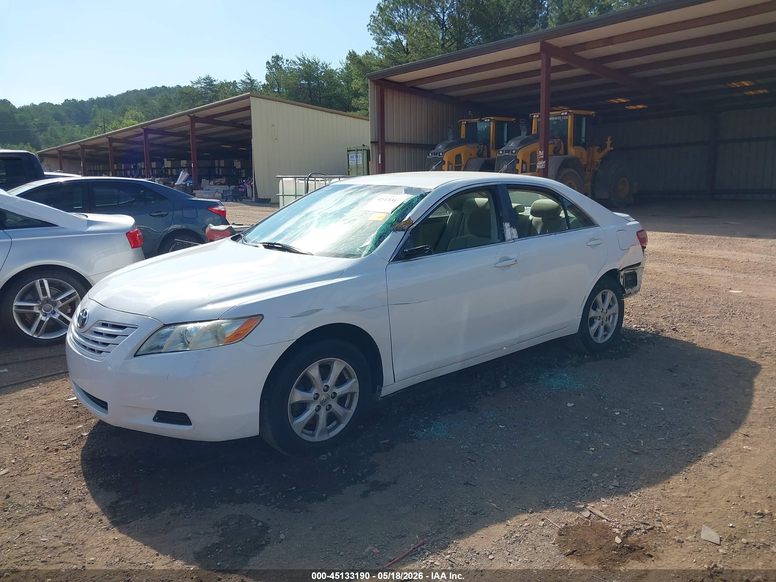2008 Toyota Camry Le White vin: 4T1BE46K68U760184