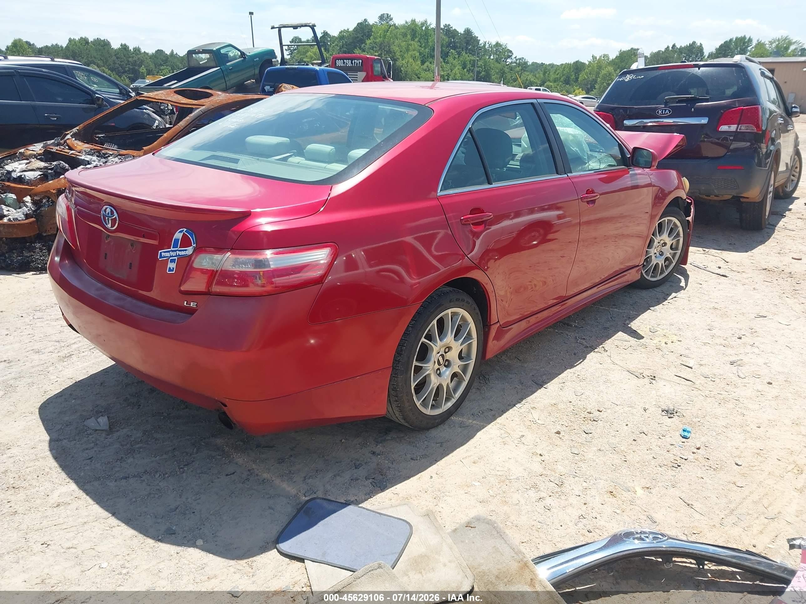 2009 Toyota Camry Le Red vin: 4T1BE46K69U297416