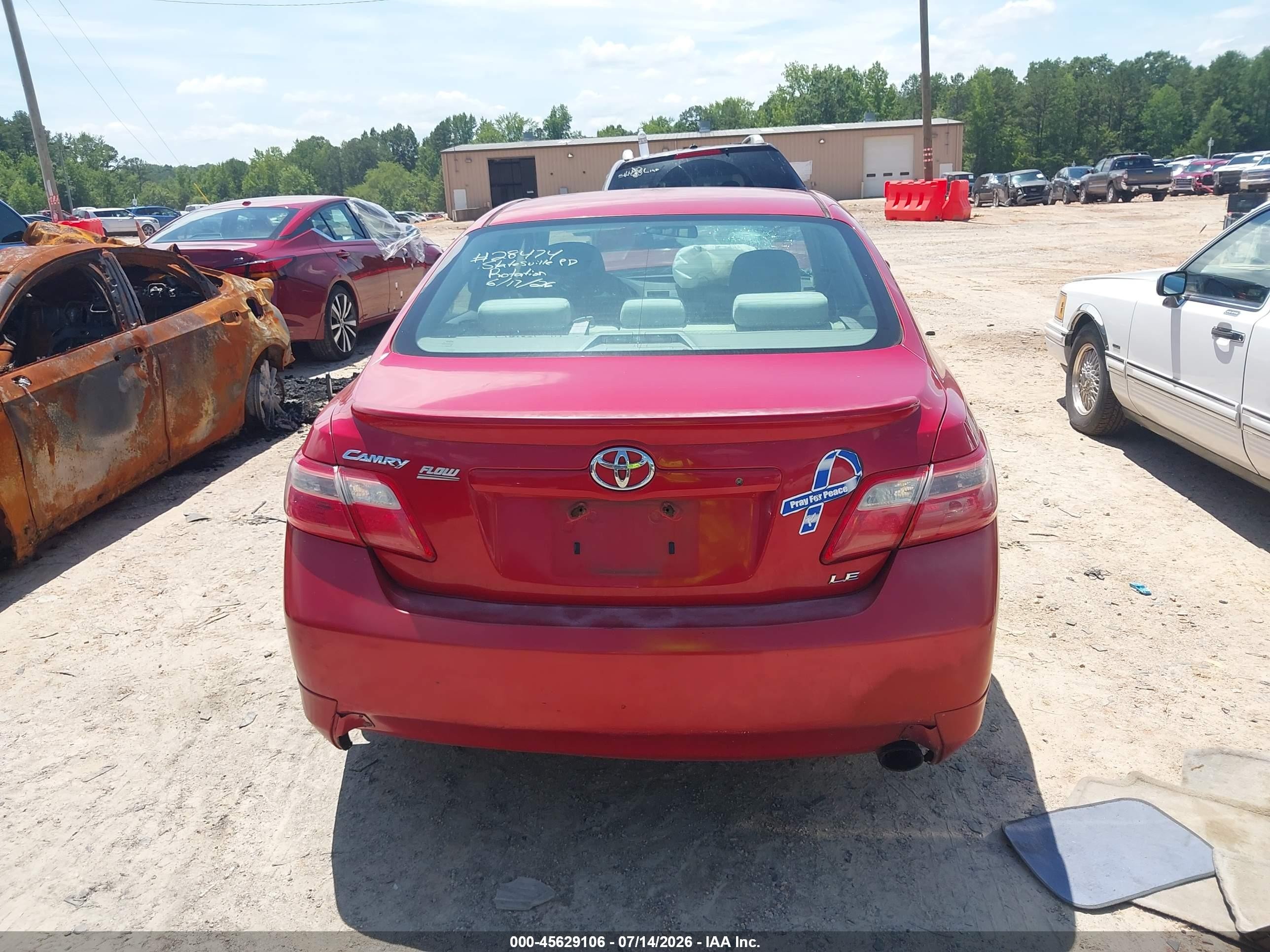 2009 Toyota Camry Le Red vin: 4T1BE46K69U297416