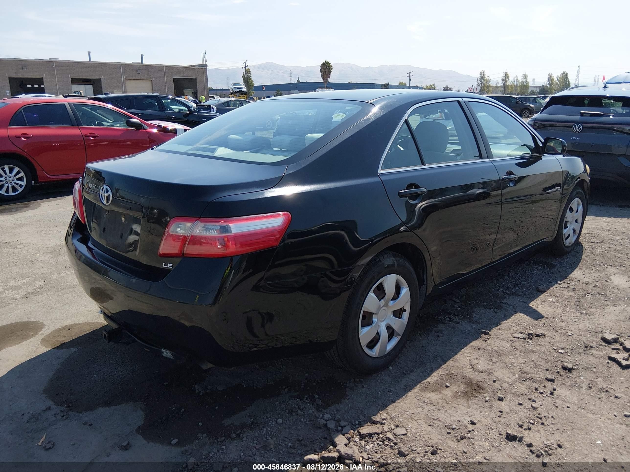 2009 Toyota Camry Le Black vin: 4T1BE46K69U321004