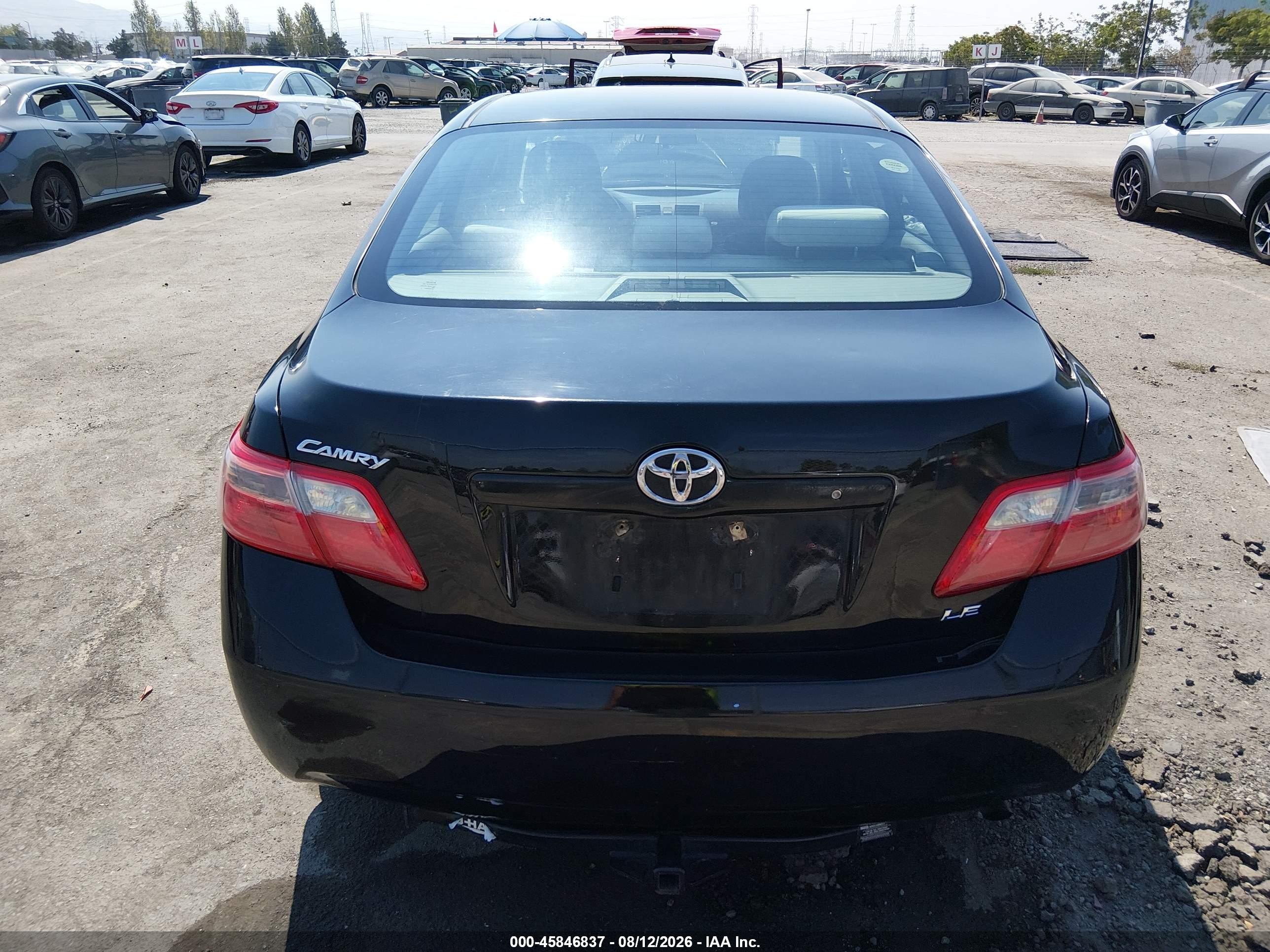 2009 Toyota Camry Le Black vin: 4T1BE46K69U321004