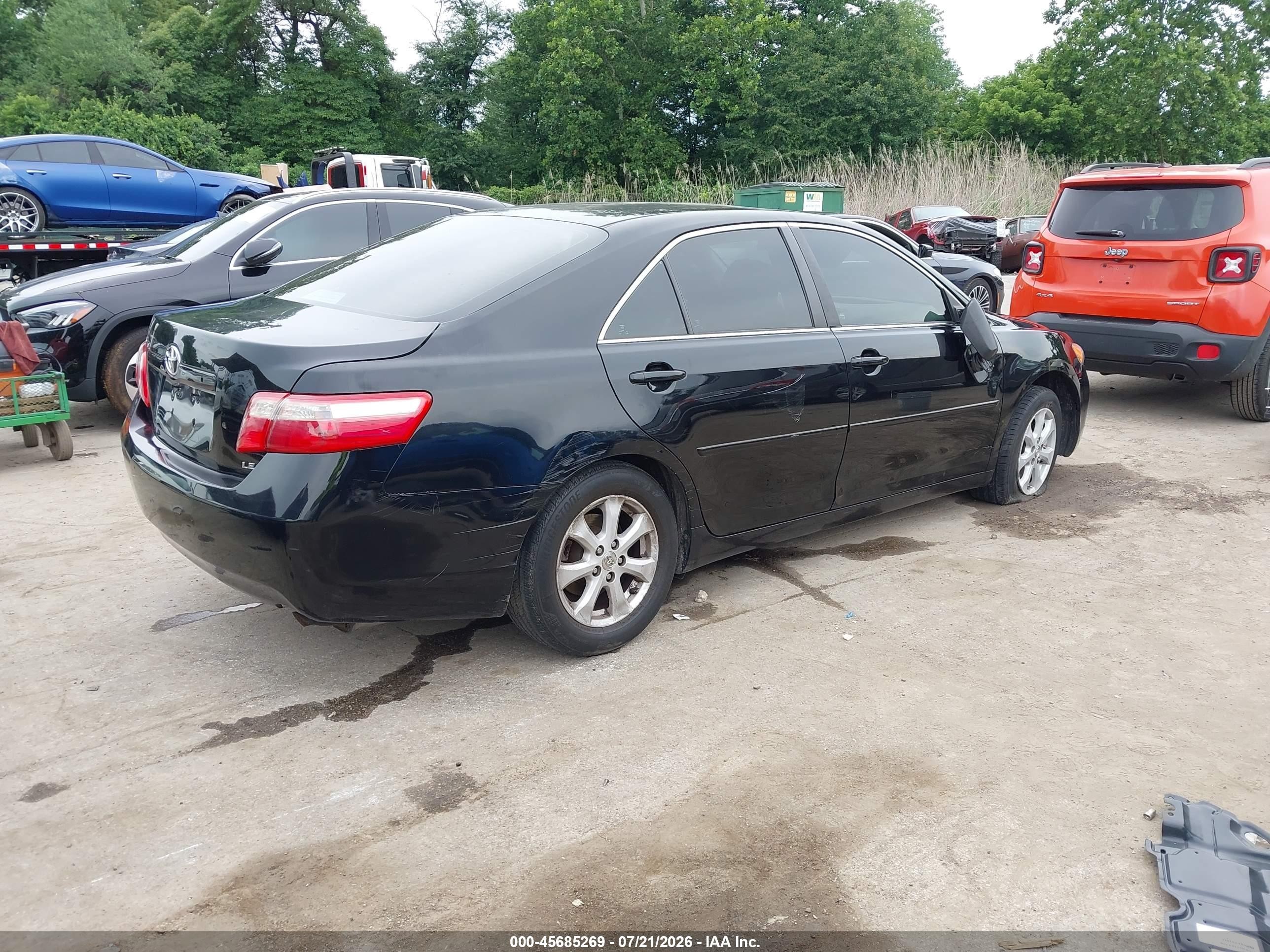 2009 Toyota Camry Le Black vin: 4T1BE46K69U396379