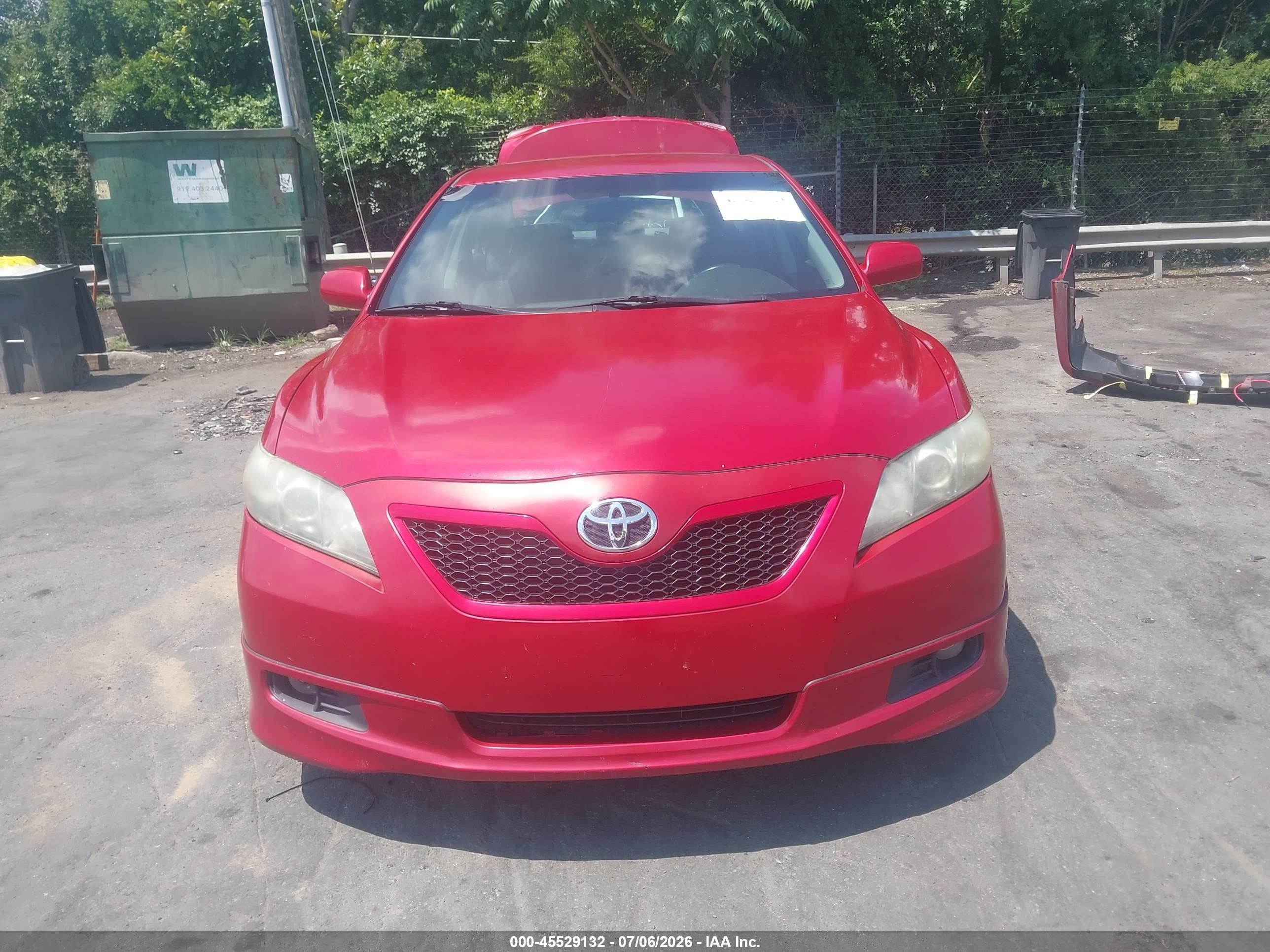 2009 Toyota Camry Se Red vin: 4T1BE46K69U401984