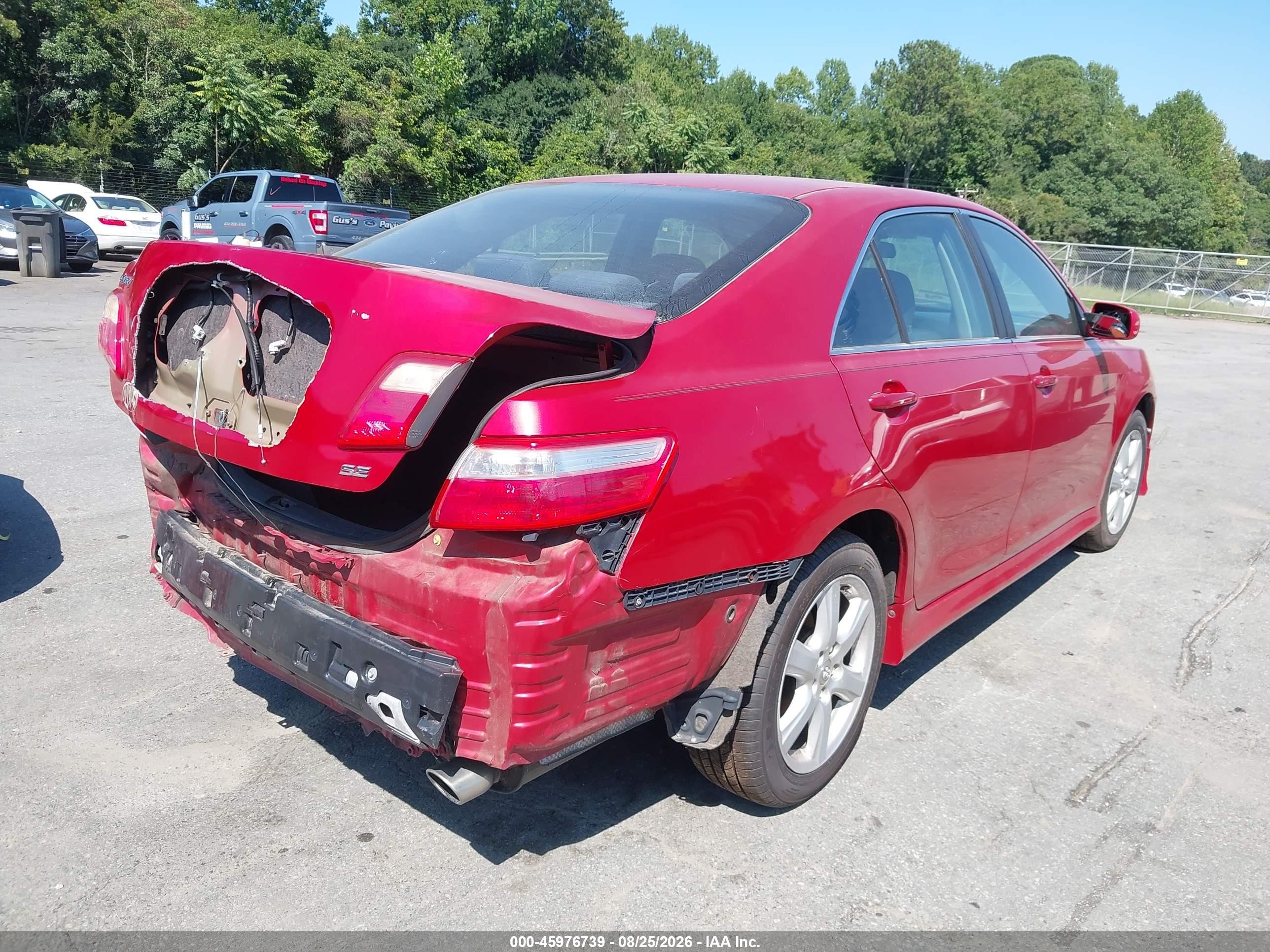 2009 Toyota Camry Se Red vin: 4T1BE46K69U401984