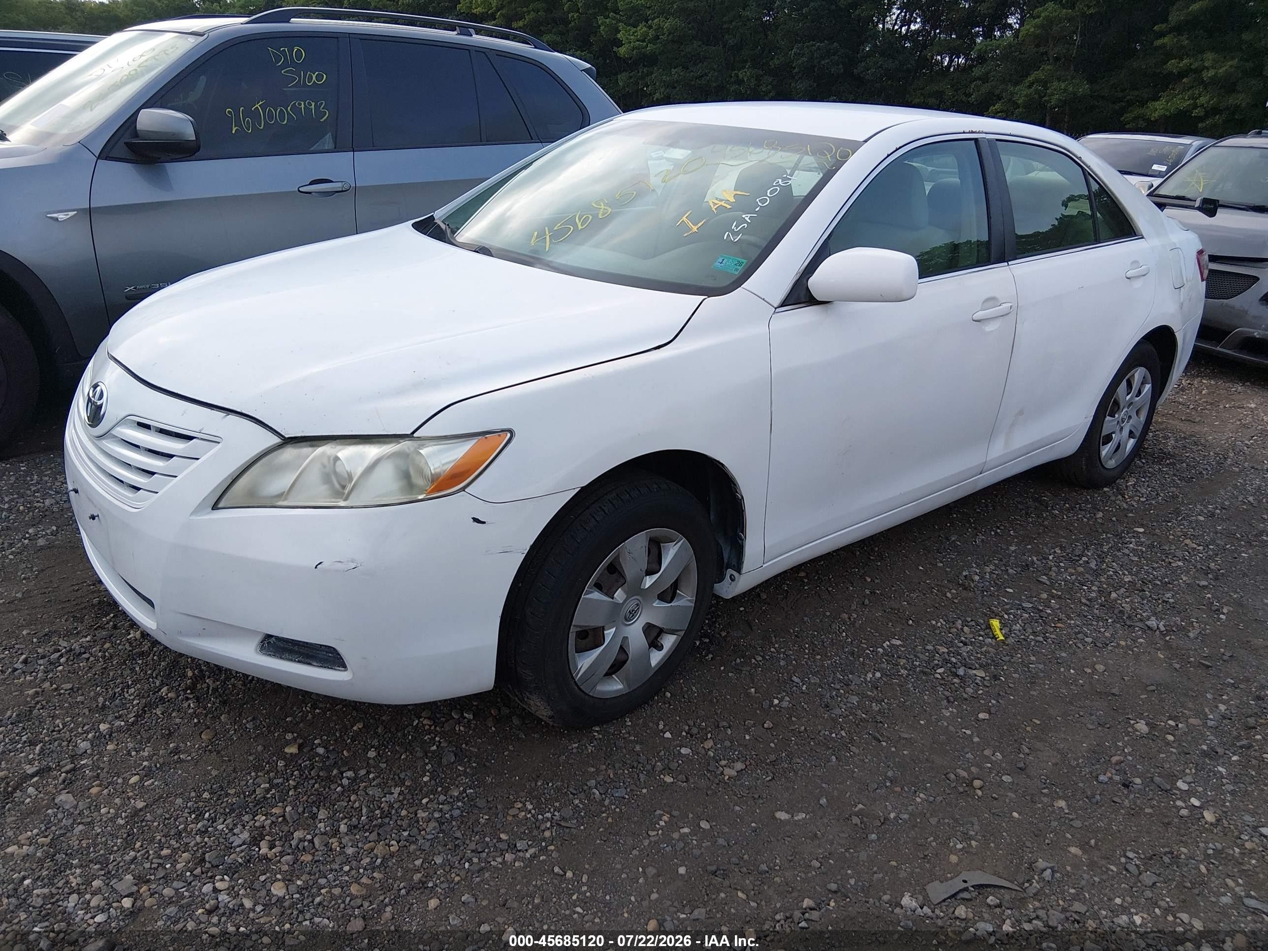 2009 Toyota Camry   White vin: 4T1BE46K69U833989