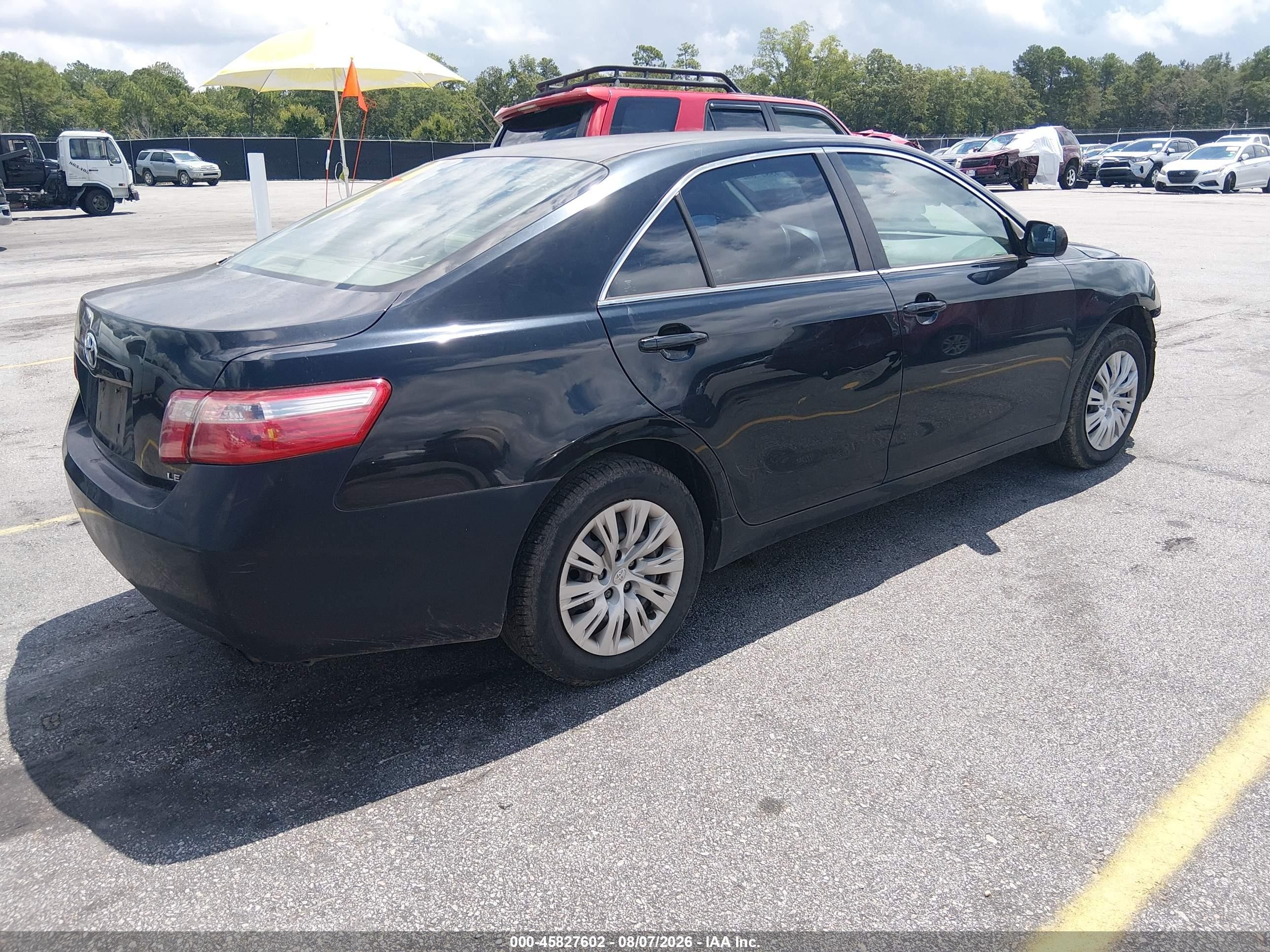 2009 Toyota Camry Le Black vin: 4T1BE46K69U883274