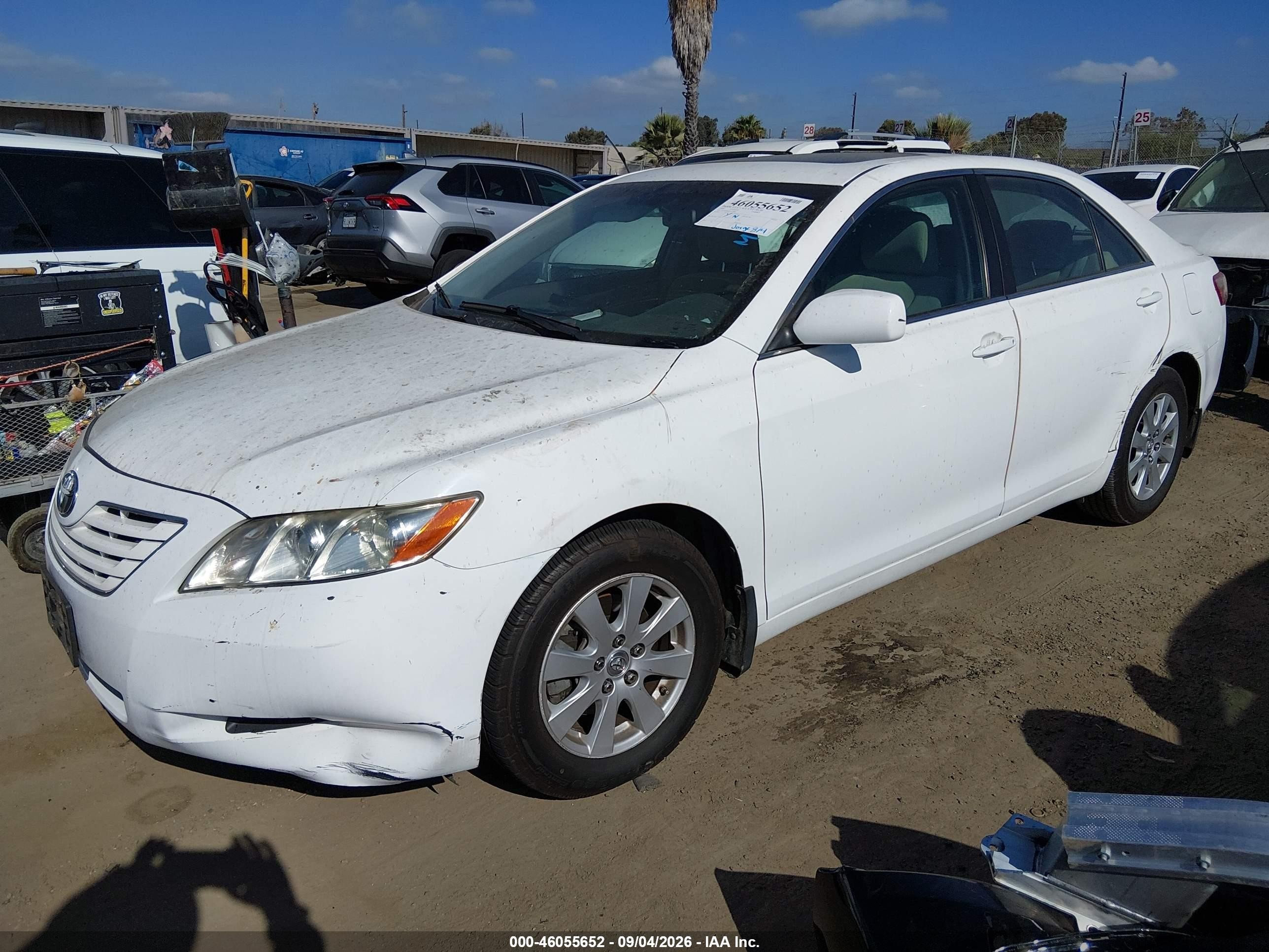 2009 Toyota Camry Xle White vin: 4T1BE46K69U919898