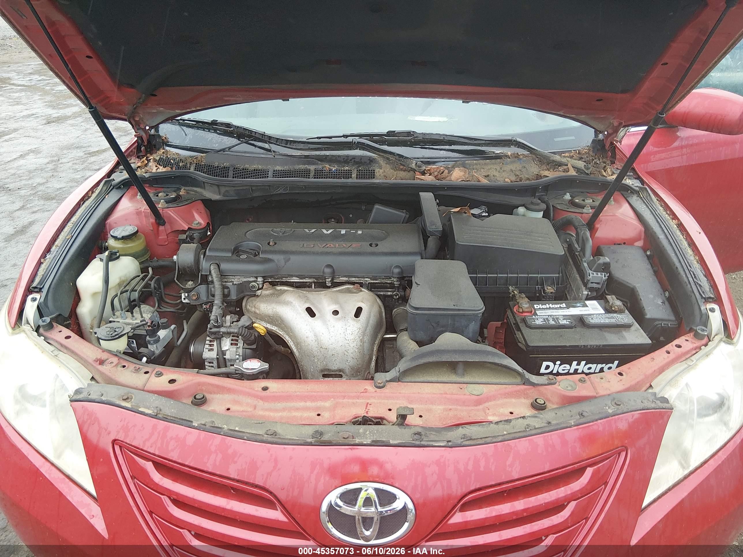 2007 Toyota Camry Le Красный vin: 4T1BE46K77U032582