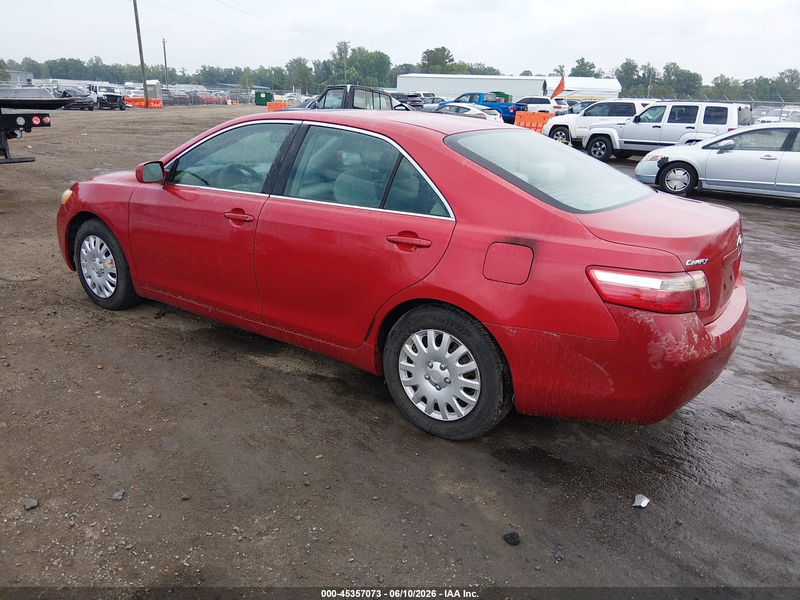 2007 Toyota Camry Le Красный vin: 4T1BE46K77U032582