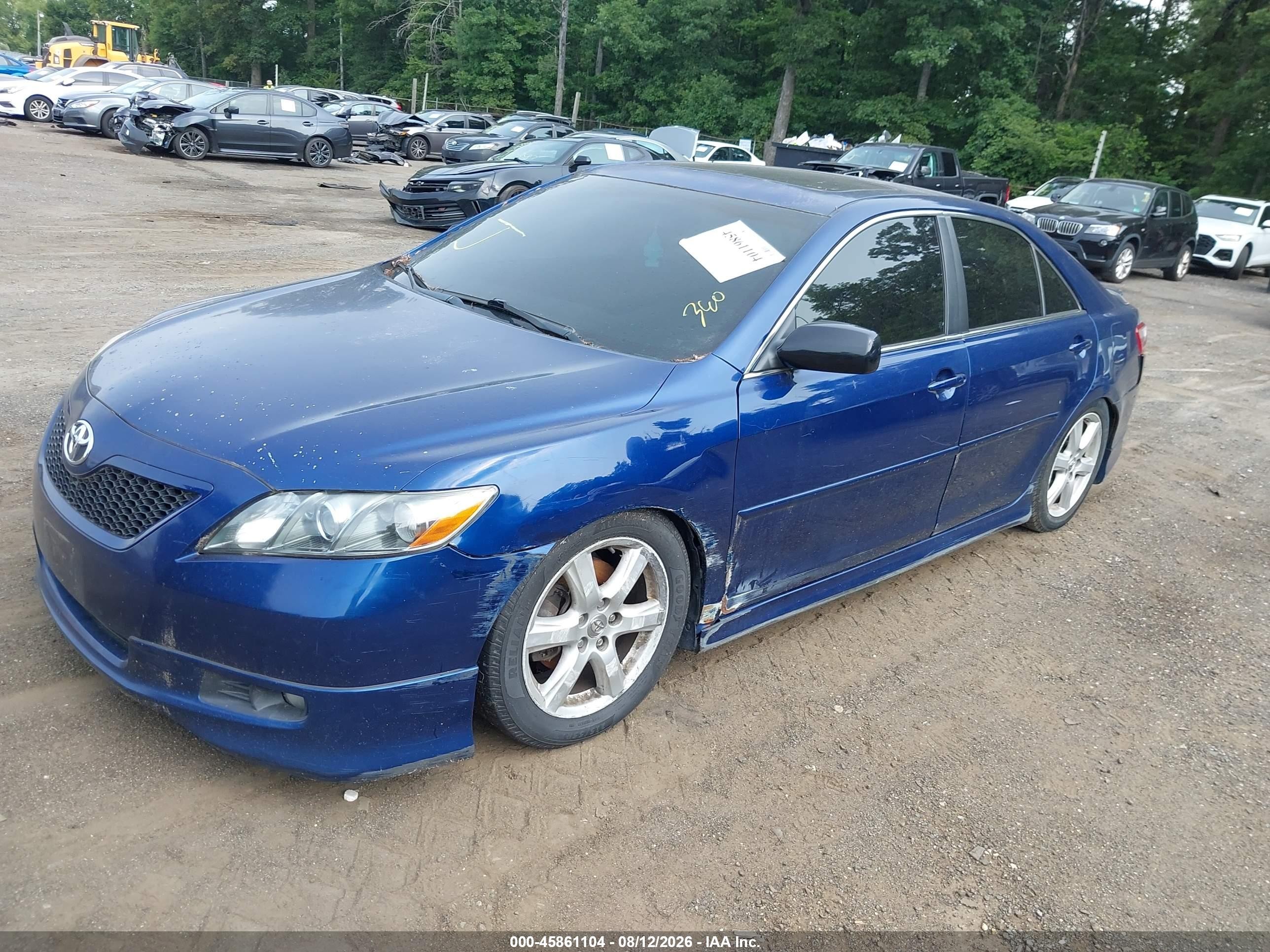 2007 Toyota Camry Se Blue vin: 4T1BE46K77U053660