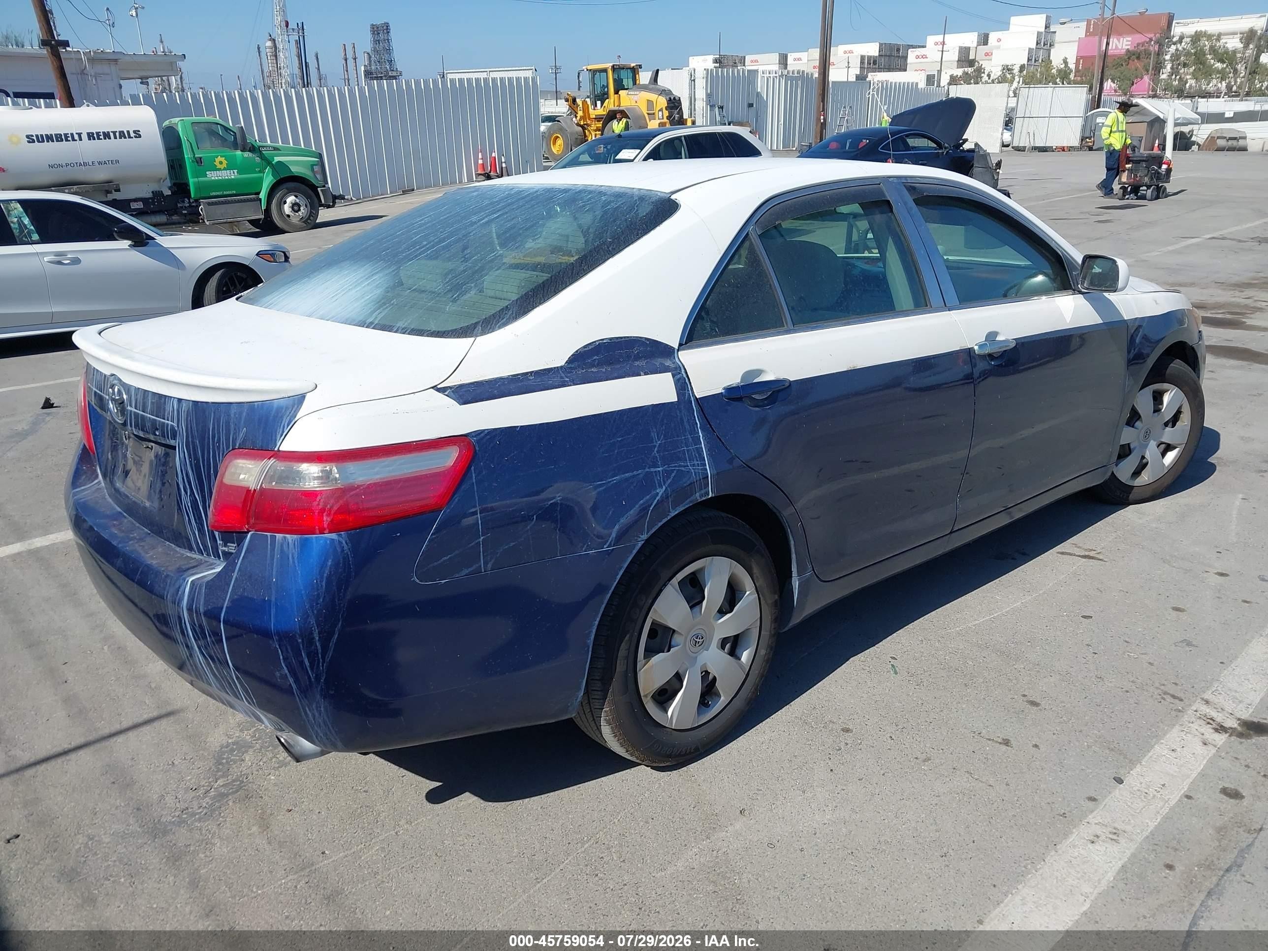 2007 Toyota Camry Le White vin: 4T1BE46K77U101352