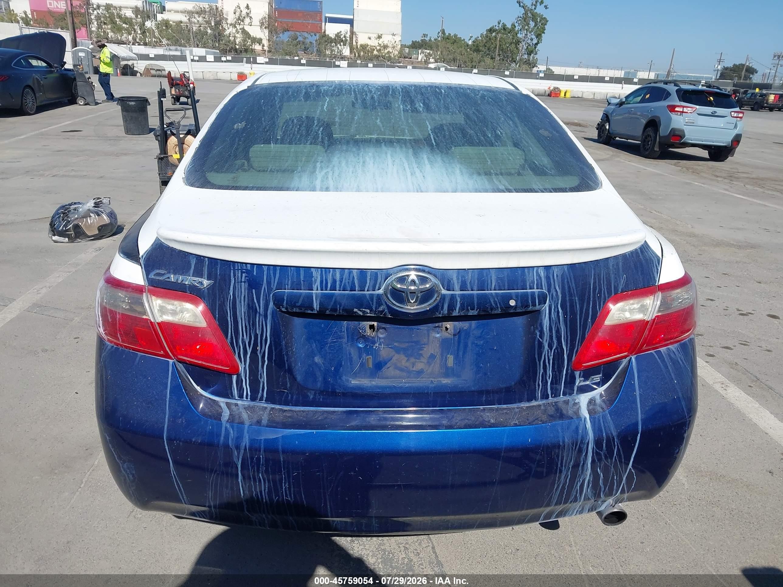 2007 Toyota Camry Le White vin: 4T1BE46K77U101352
