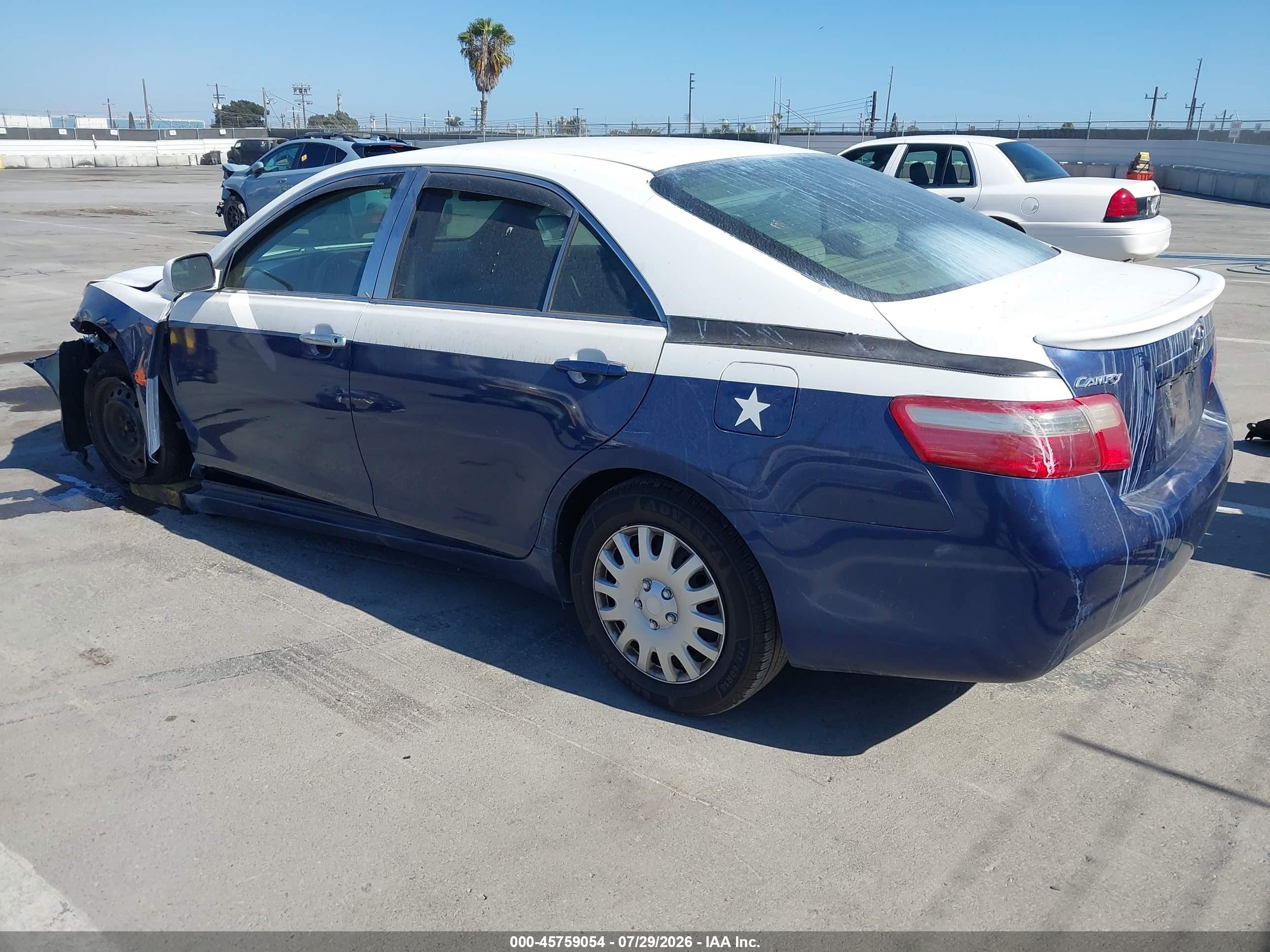 2007 Toyota Camry Le White vin: 4T1BE46K77U101352