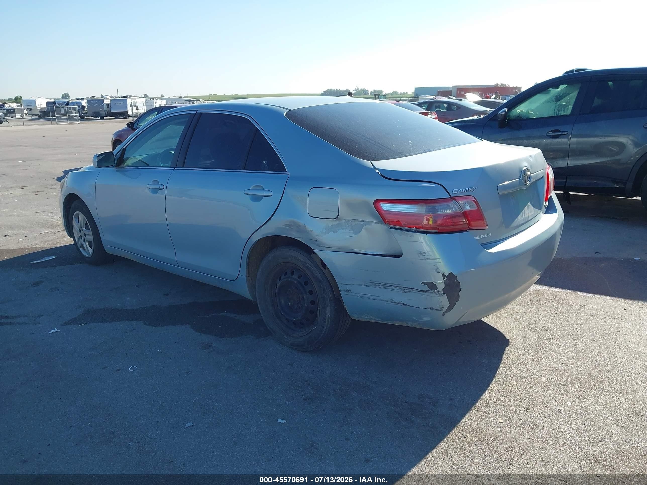 2007 Toyota Camry Le Light Blue vin: 4T1BE46K77U542642
