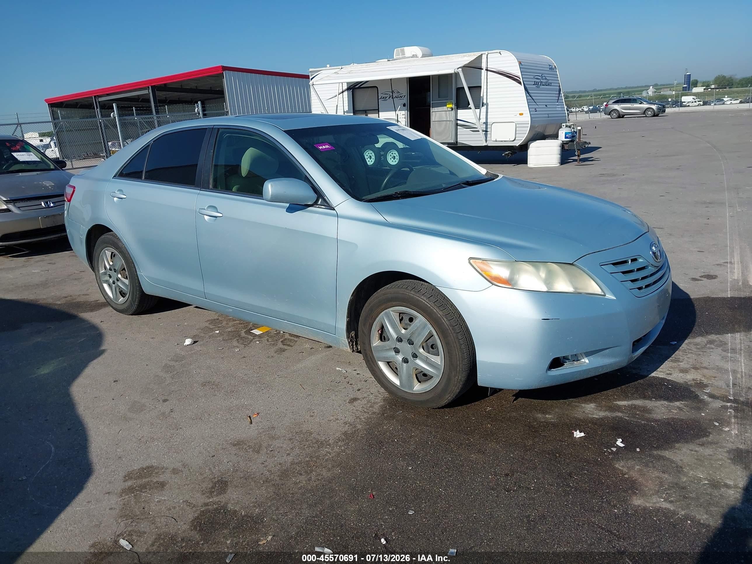 2007 Toyota Camry Le Light Blue vin: 4T1BE46K77U542642