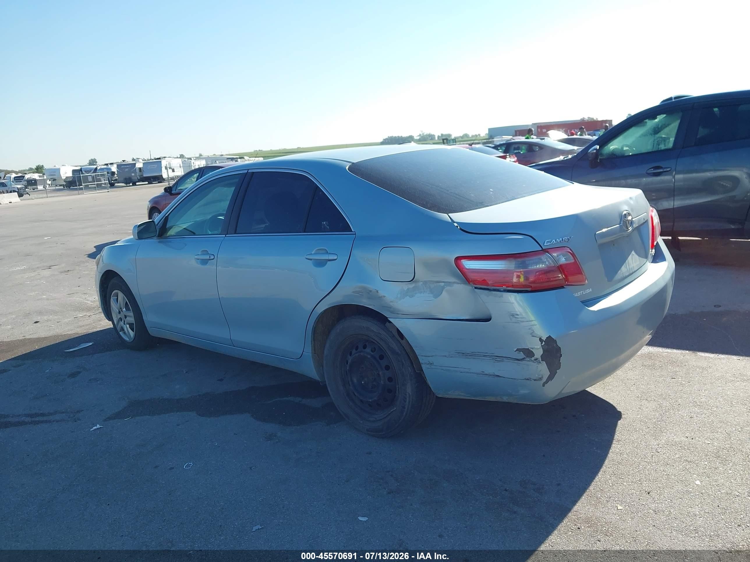 2007 Toyota Camry Le Light Blue vin: 4T1BE46K77U542642