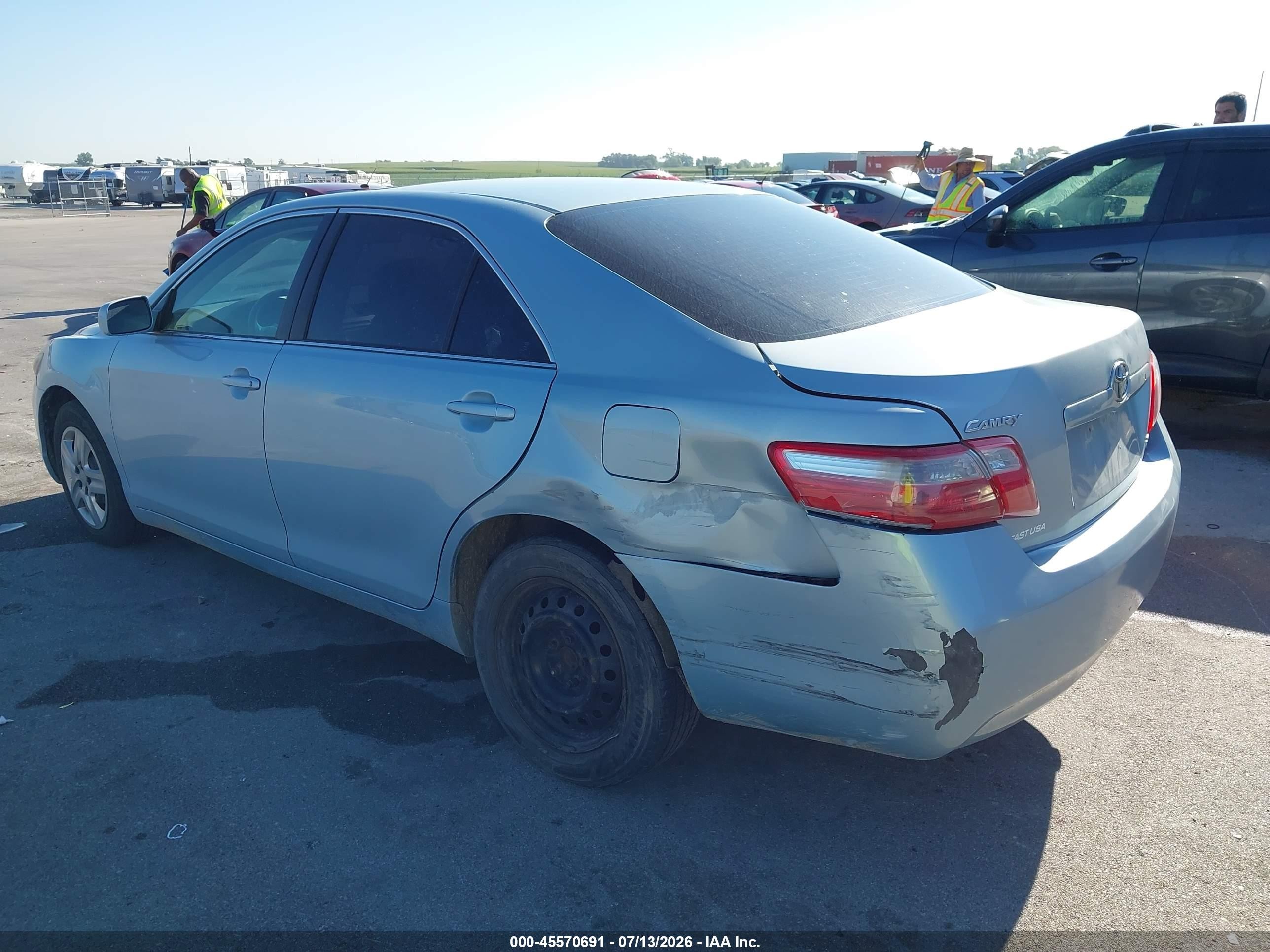 2007 Toyota Camry Le Light Blue vin: 4T1BE46K77U542642