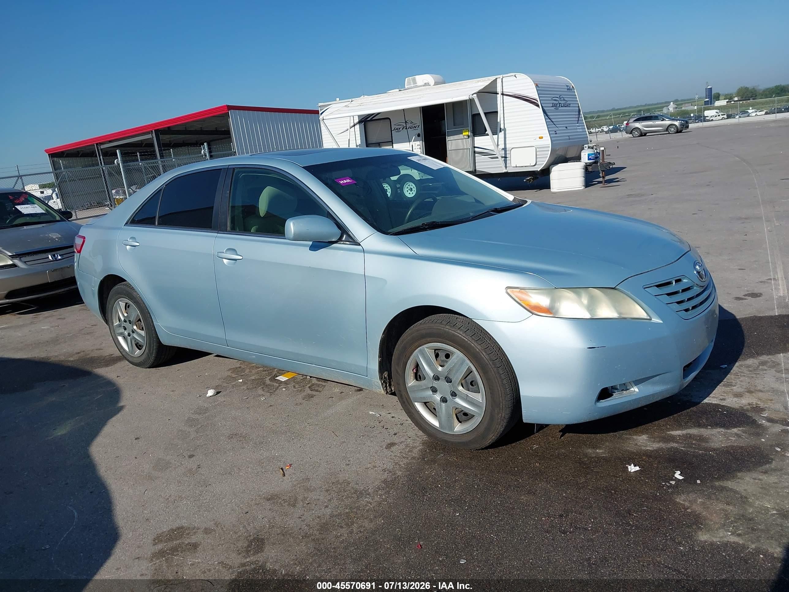 2007 Toyota Camry Le Light Blue vin: 4T1BE46K77U542642