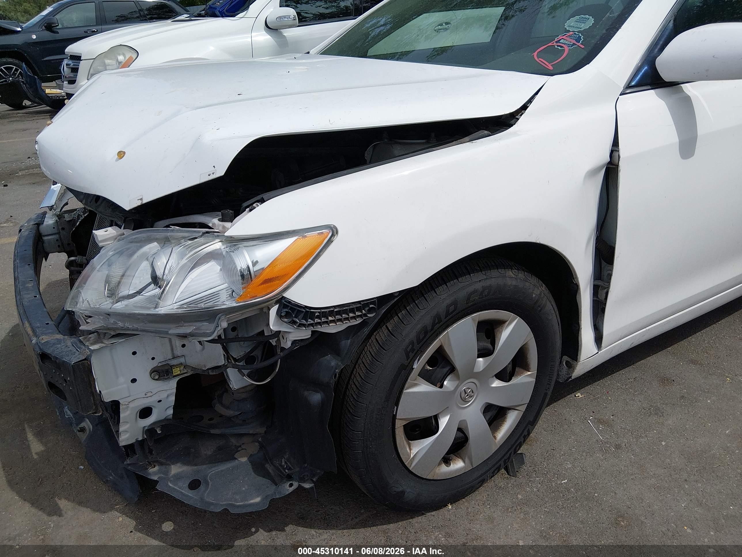 2007 Toyota Camry Le White vin: 4T1BE46K77U621244