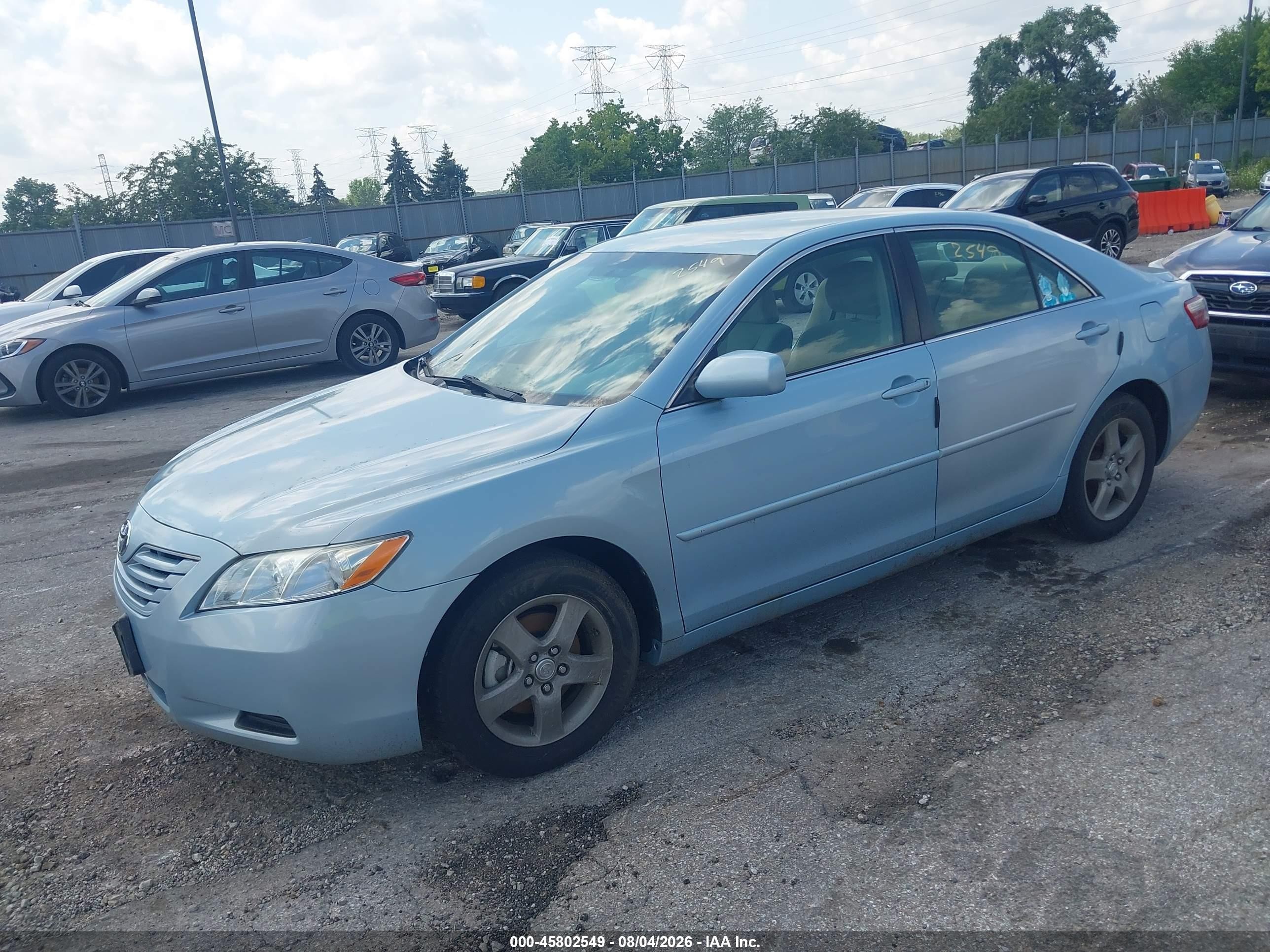 2007 Toyota Camry Le Light Blue vin: 4T1BE46K77U637847