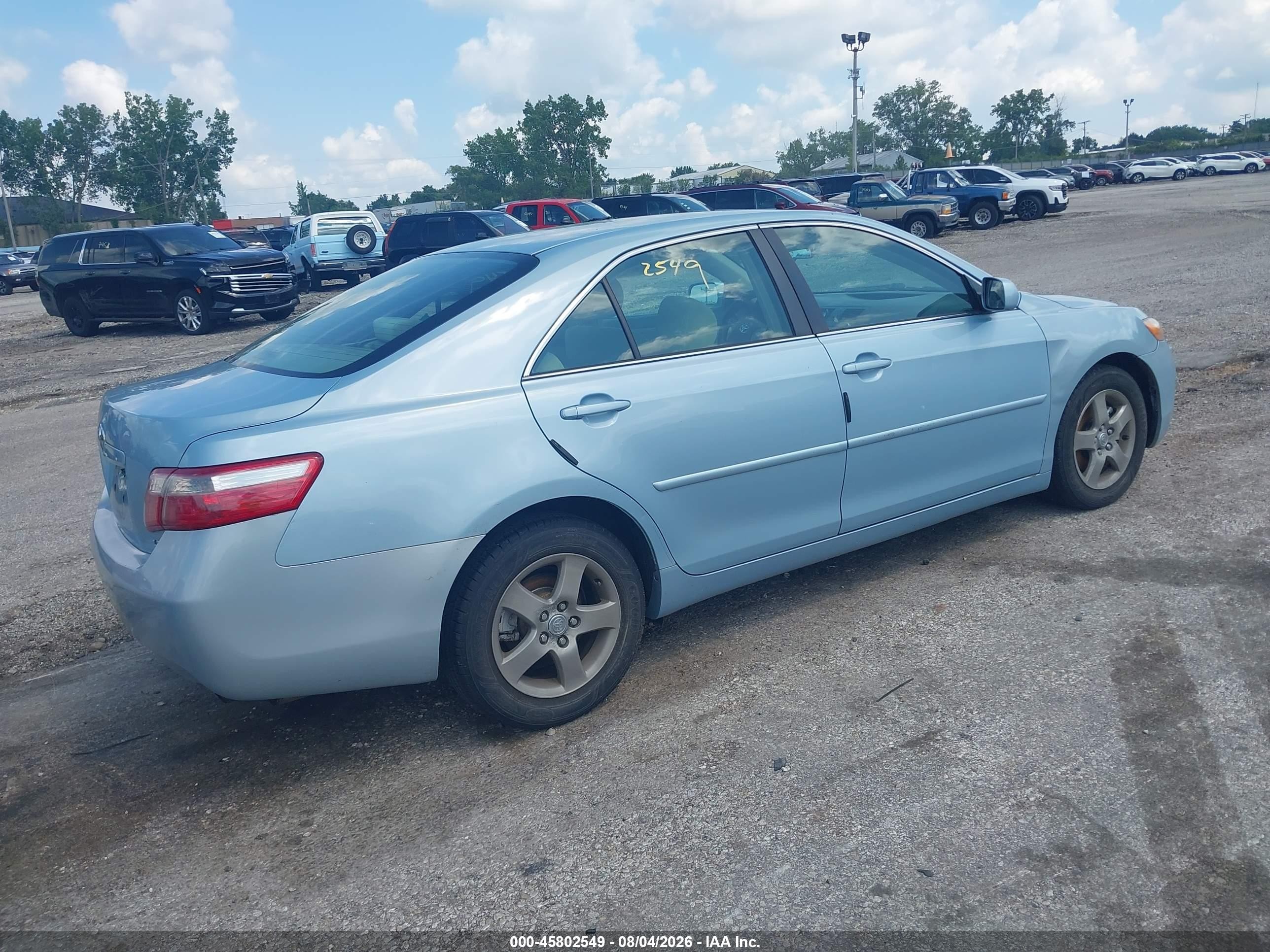 2007 Toyota Camry Le Light Blue vin: 4T1BE46K77U637847